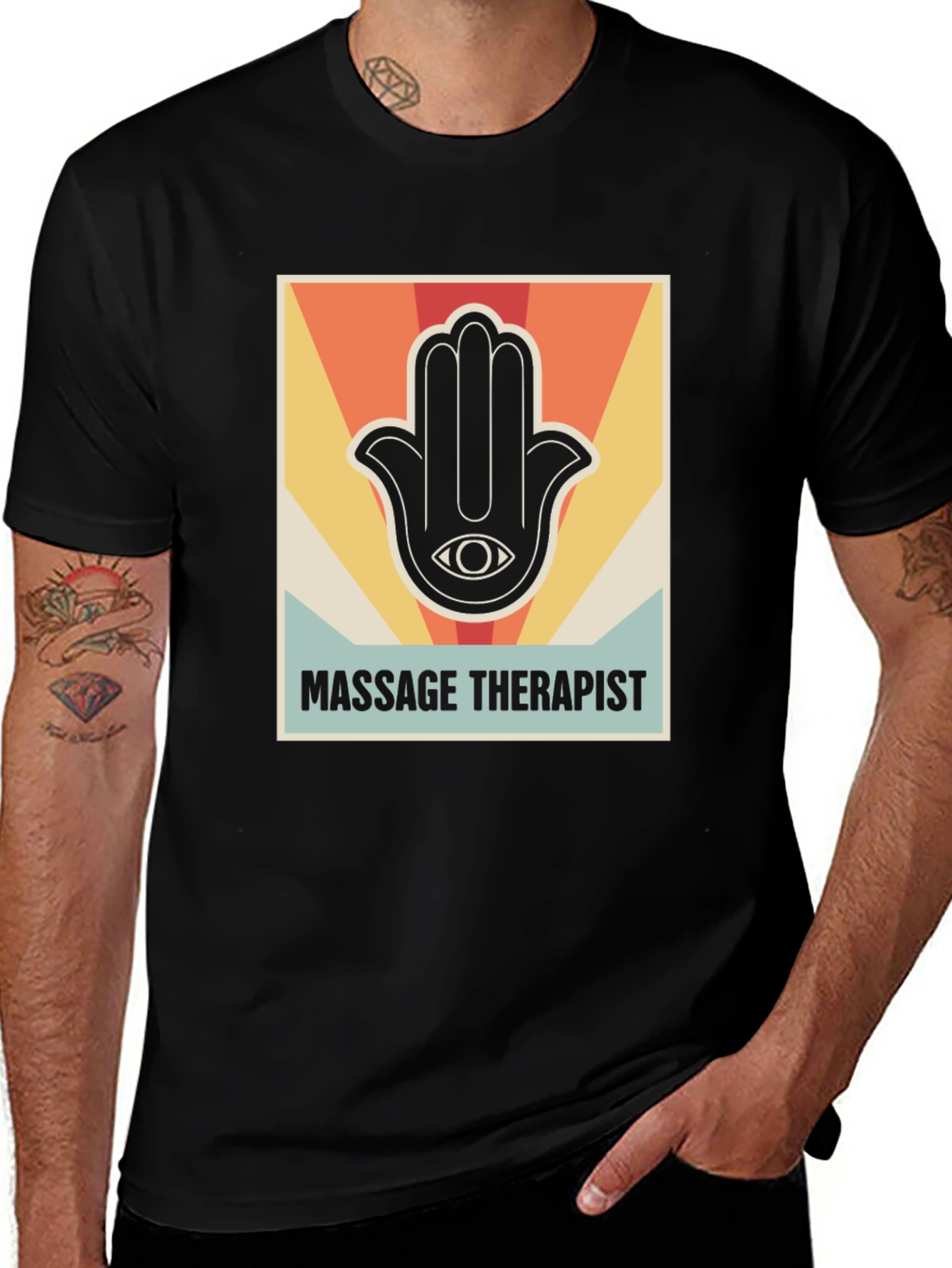 Variant 14 of Massage Therapist Retro Graphic T-Shirt