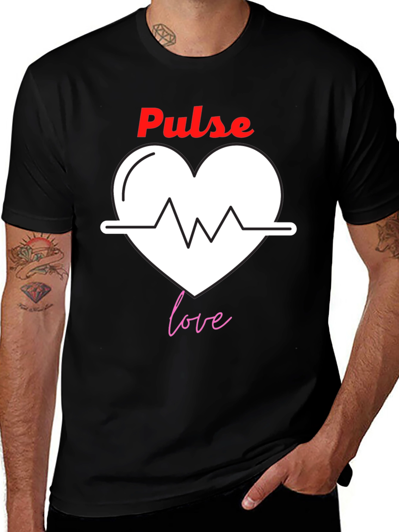 Variant 29 of Pulse Love Graphic Tee | Trendy Heartbeat T-Shirt