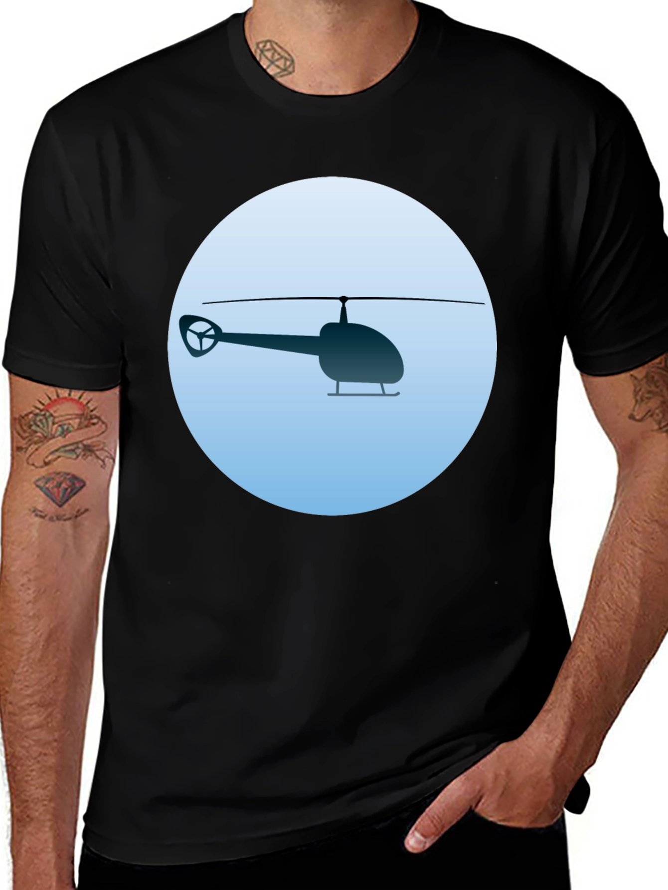 Helicopter Graphic Tee - Pilot Aviation Fan Shirt