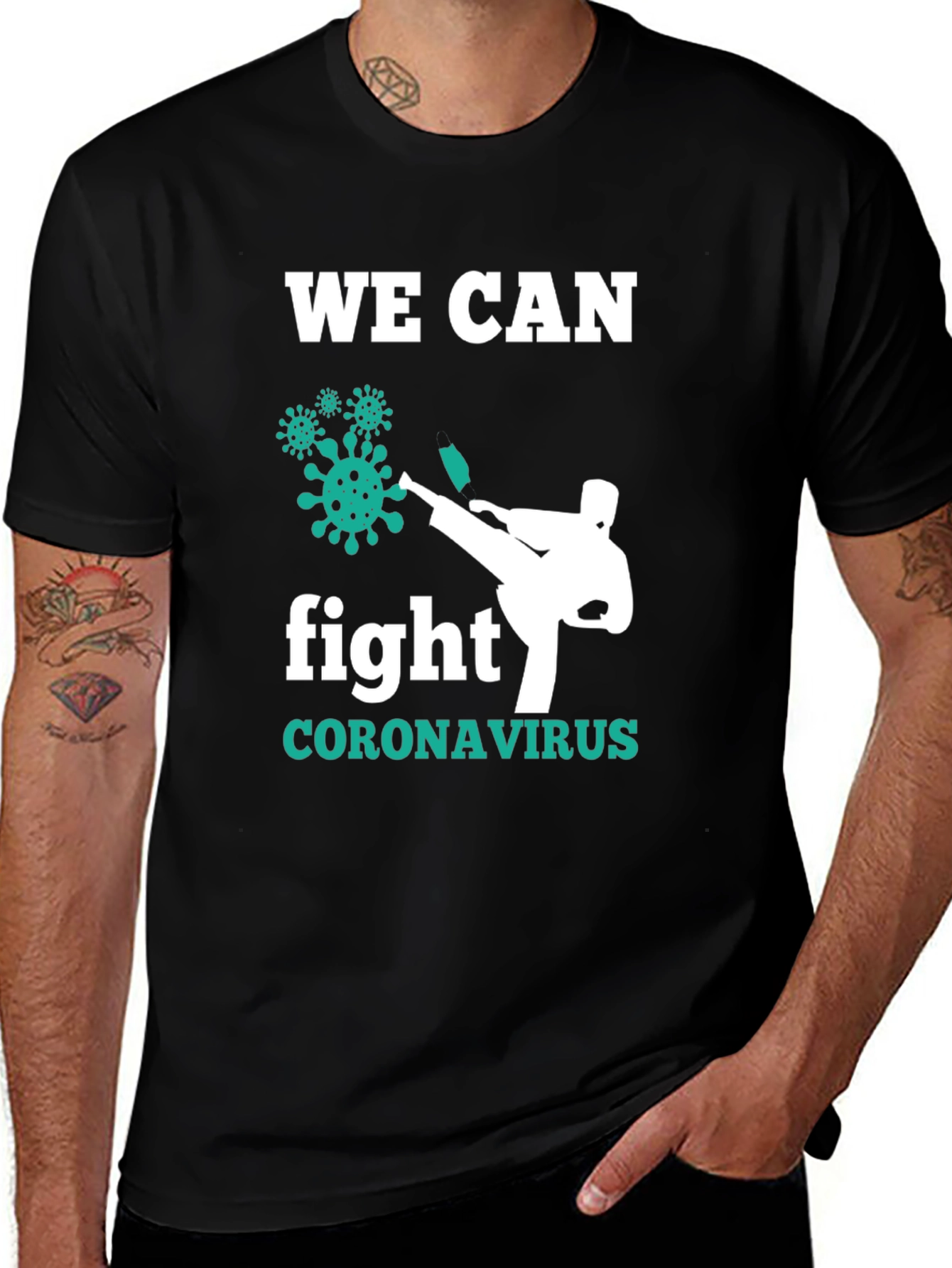 Variant 6 of We Can Fight Coronavirus Graphic Tee