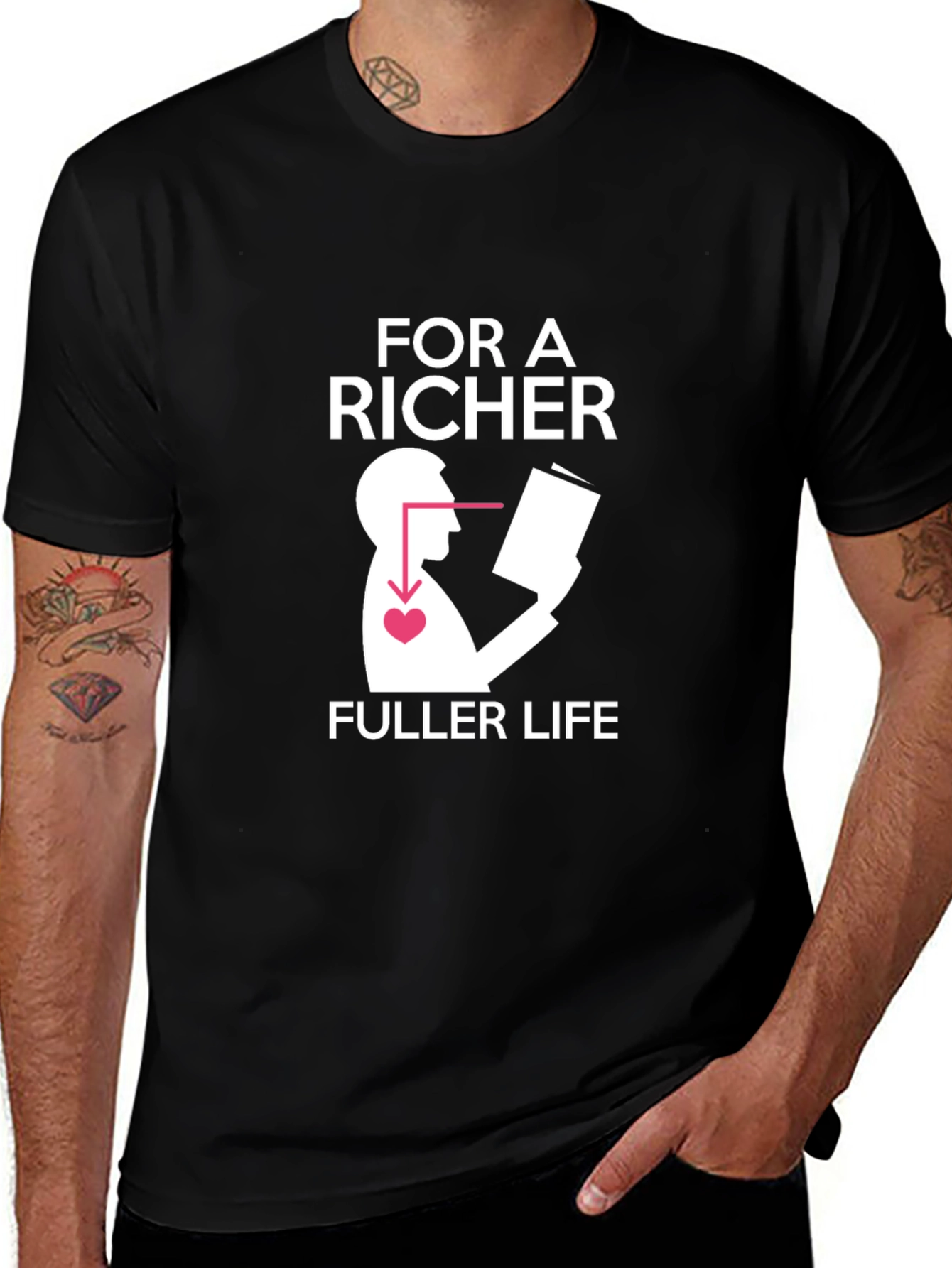 Variant 29 of Richer Fuller Life Graphic Tee - Unisex Black T-Shirt