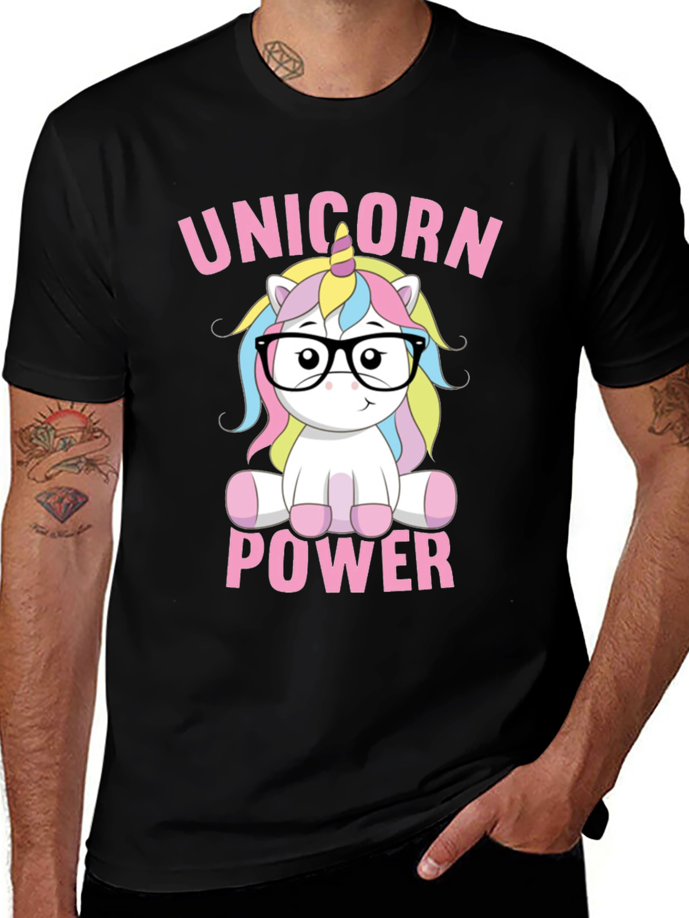 Variant 25 of Unicorn Power T-Shirt - Cute Cartoon Design