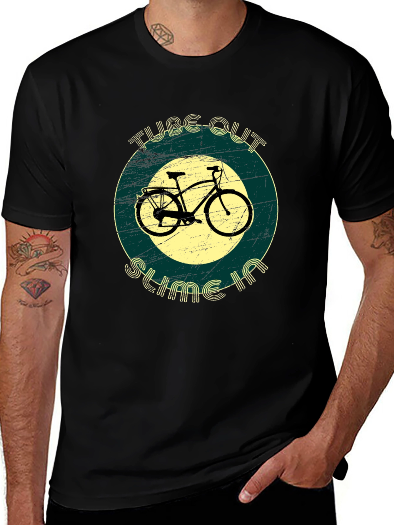 Variant 18 of Tube-Out Slime-In Bike Graphic Tee