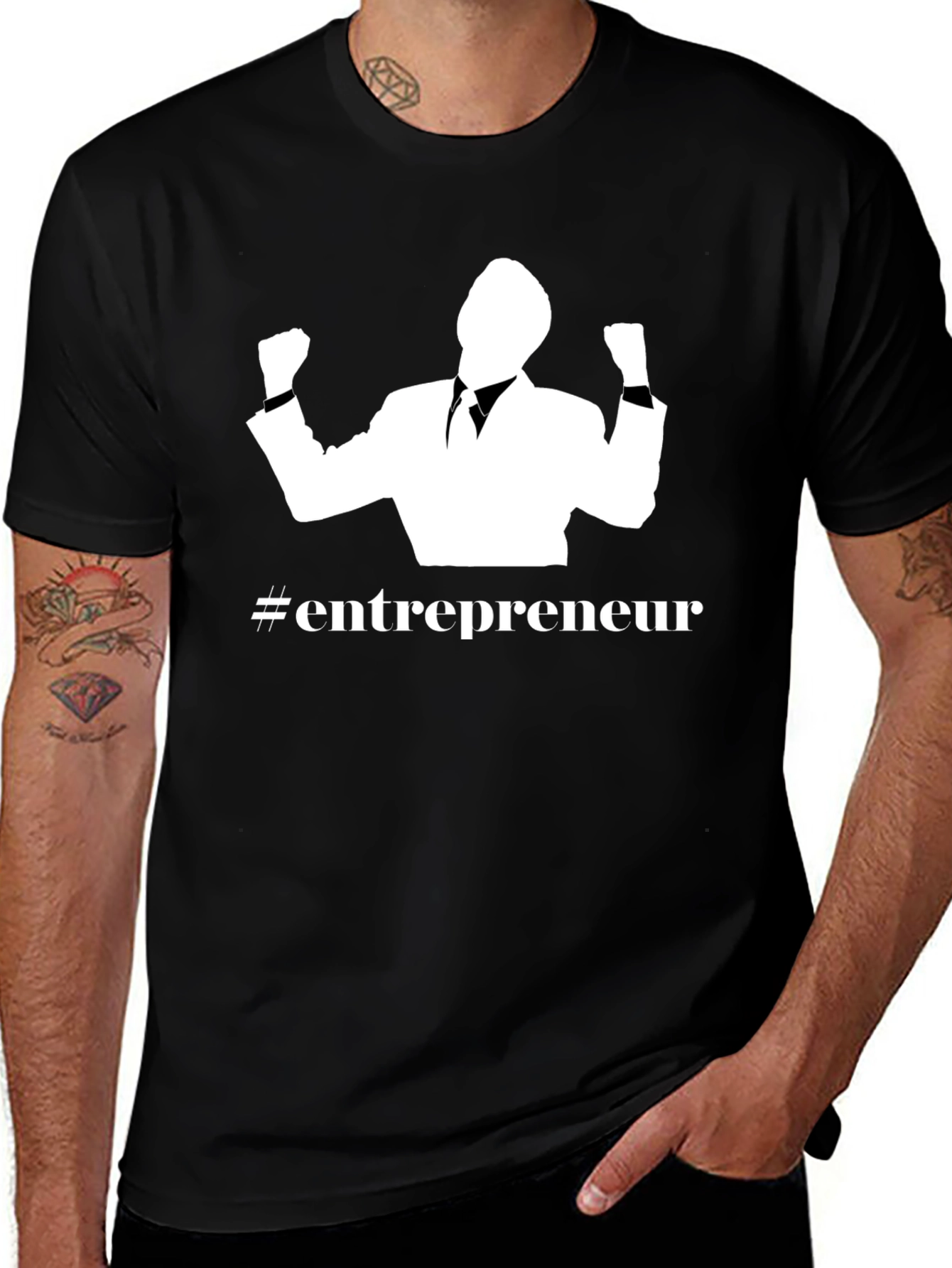 Variant 22 of Entrepreneur Graphic T-Shirt - Black Cotton Tee