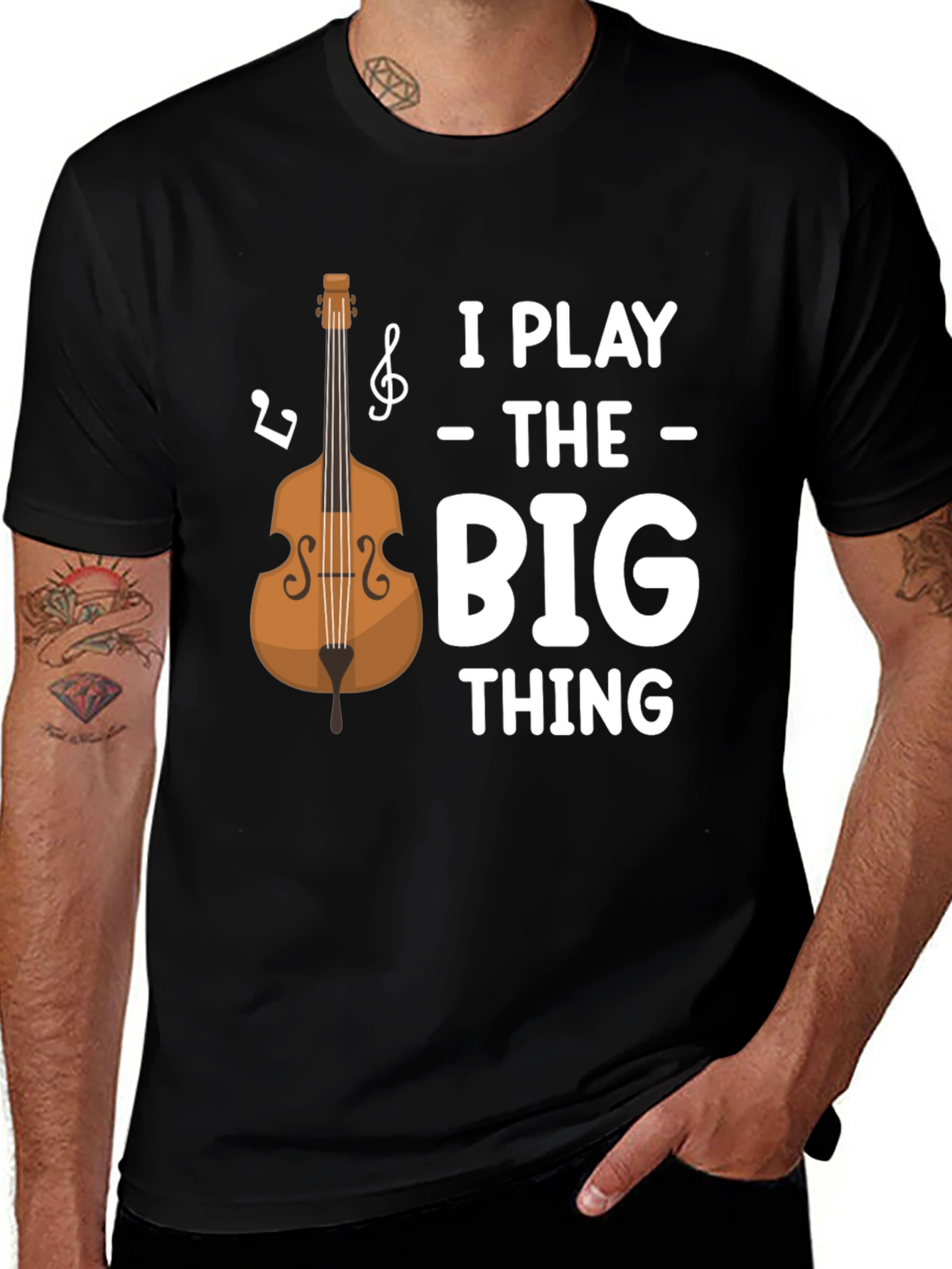 Variant 9 of I Play the Big Thing T-Shirt - Bass Guitar Tee