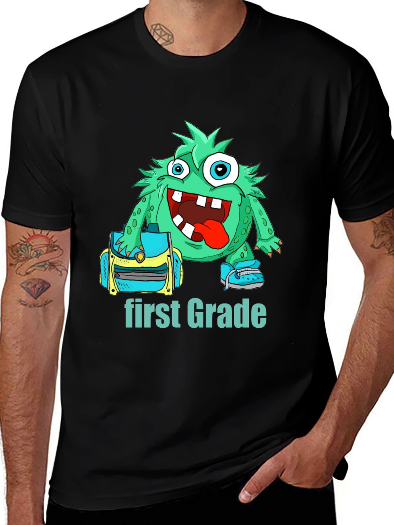 Variant 9 of First Grade Monster T-Shirt - Back to School