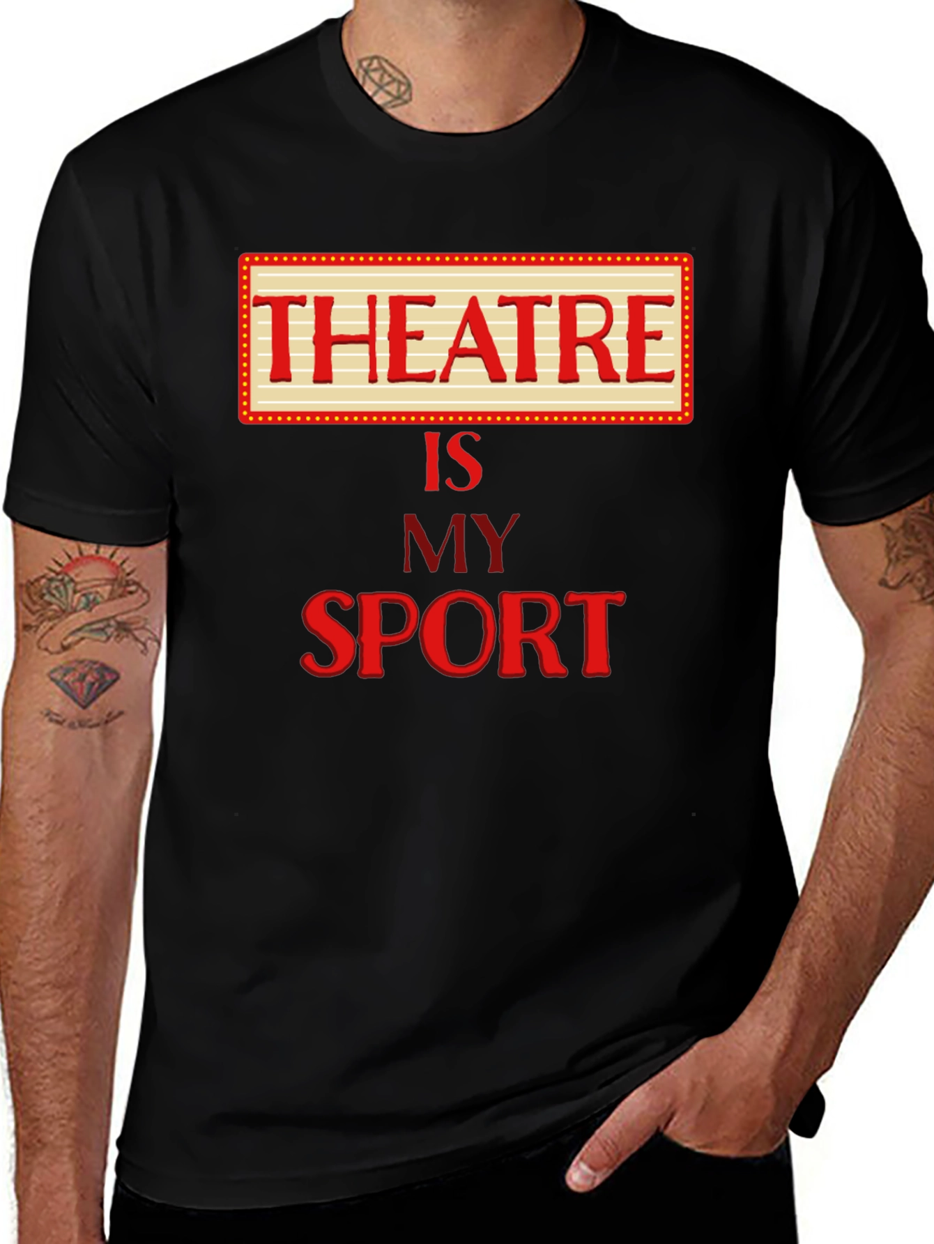 Variant 8 of Theatre Is My Sport Novelty Graphic T-Shirt