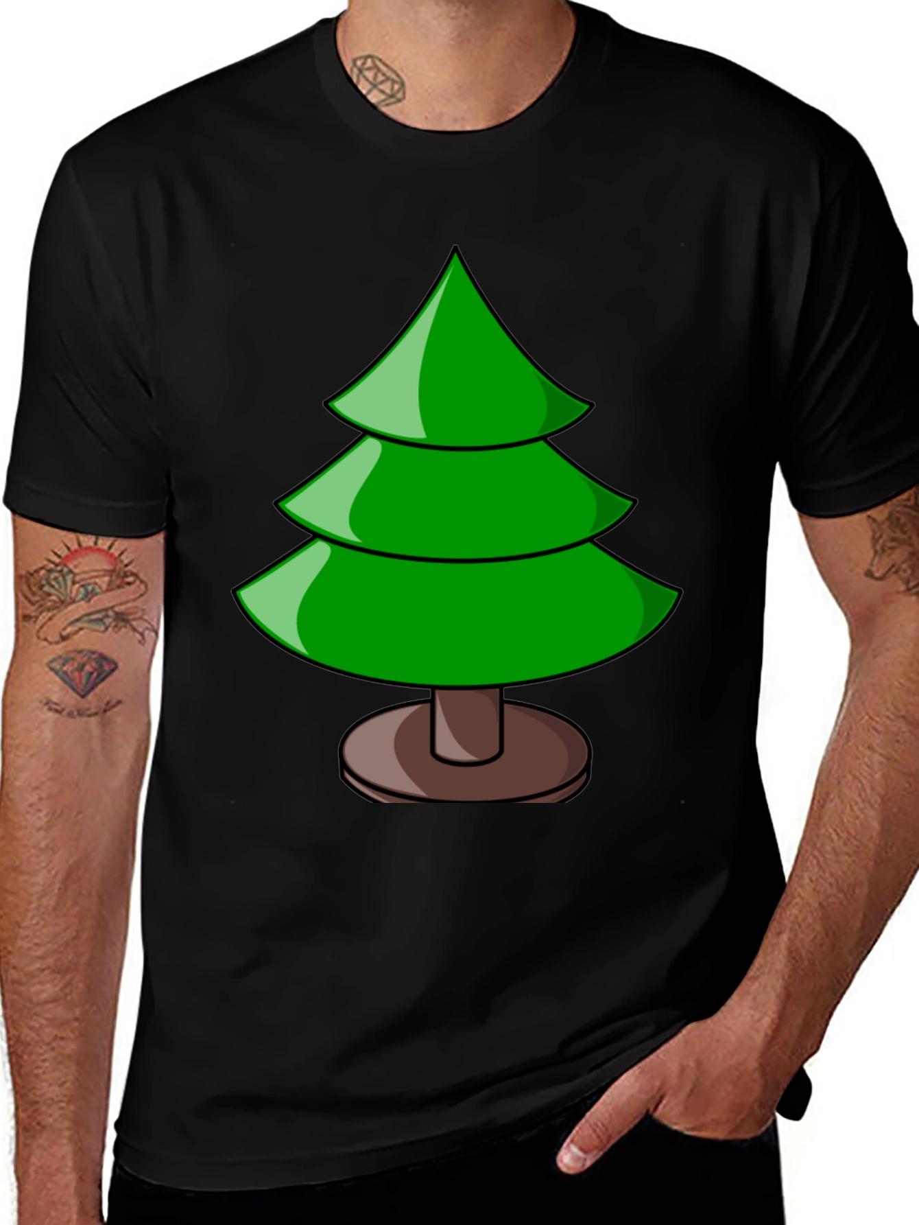 Variant 4 of Festive Tree Graphic Tee - Holiday Cheer!