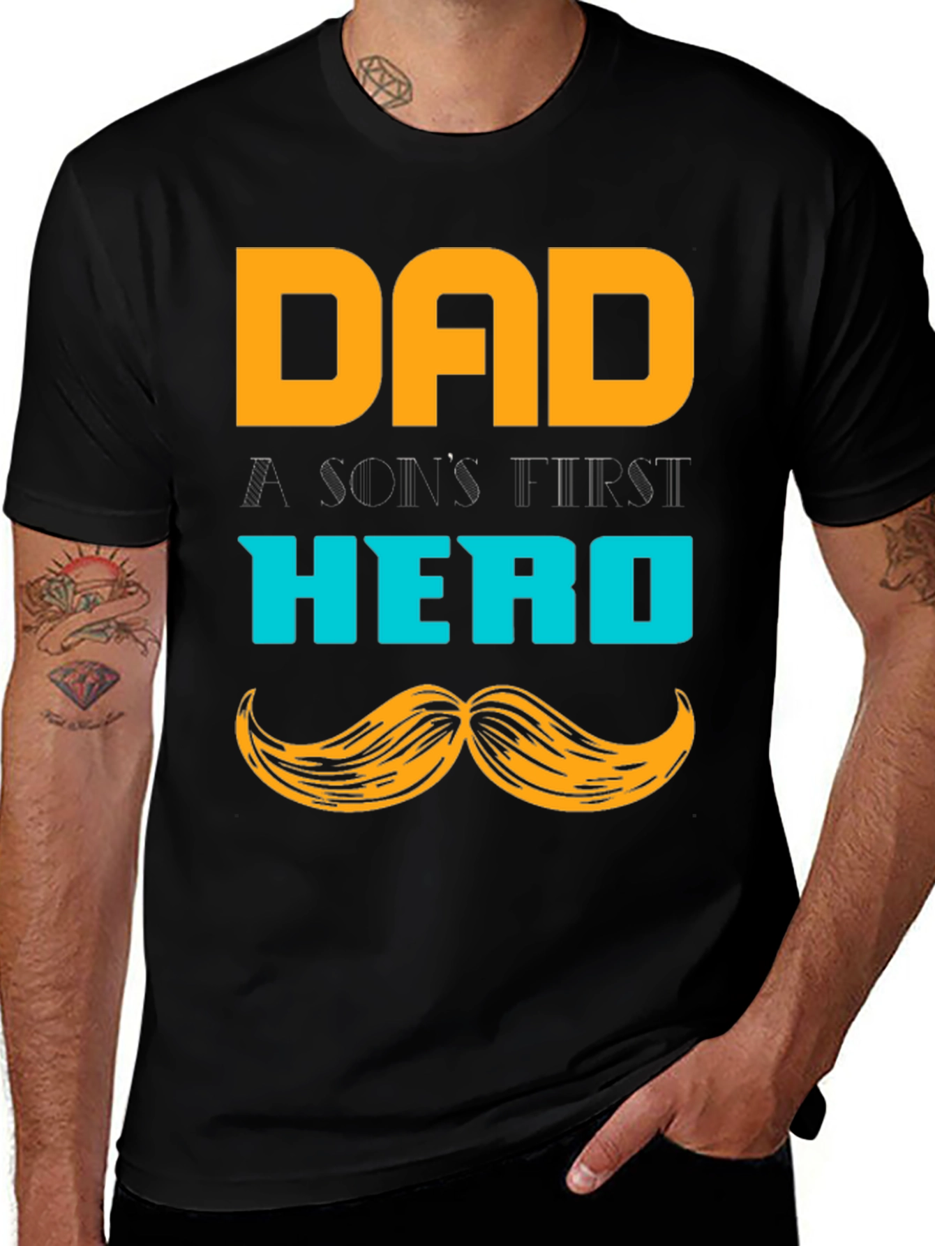 Variant 6 of Dad Hero T-Shirt - A Son's First Hero Tee