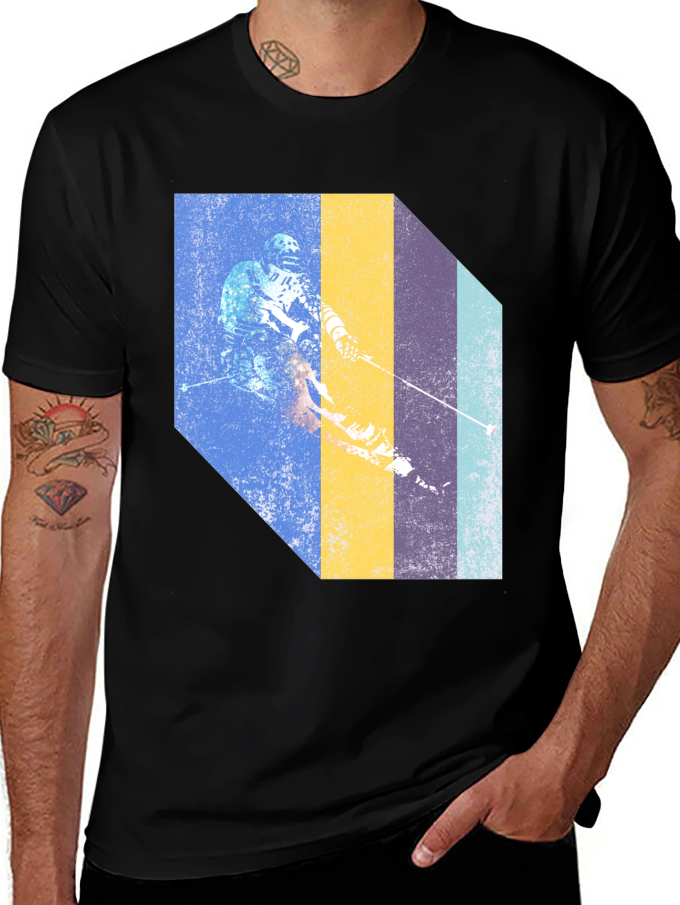 Retro Skier Graphic T-Shirt