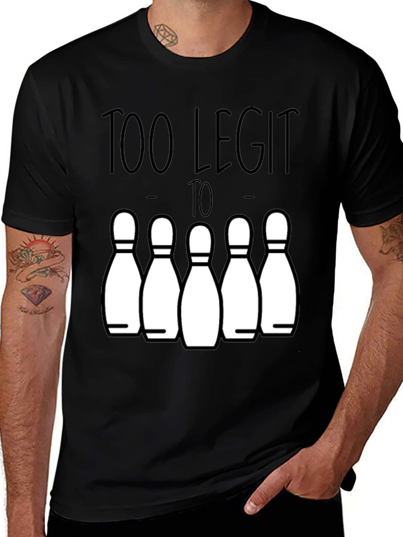 Variant 29 of Too Legit Bowling T-Shirt