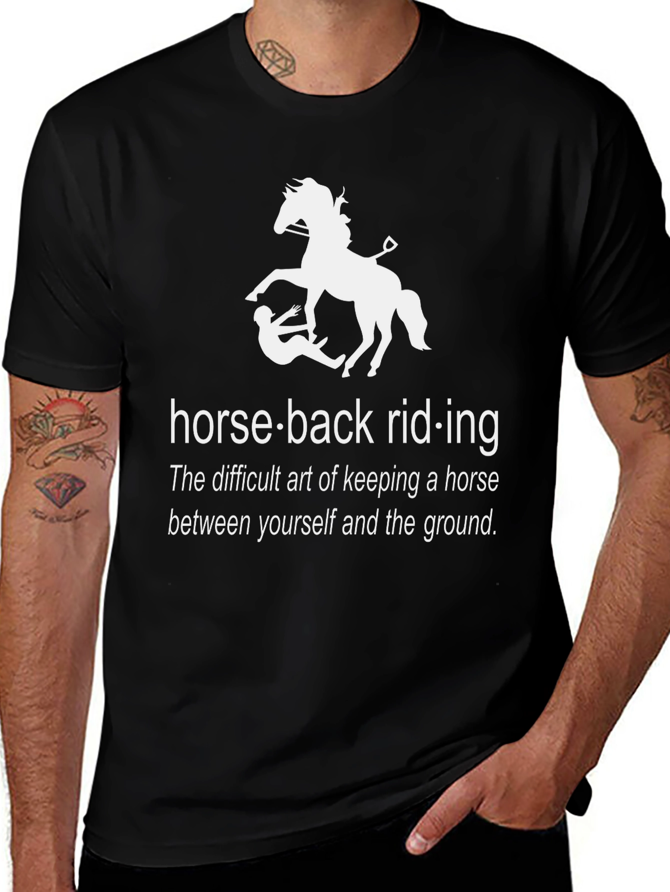 Variant 13 of Humorous Horseback Riding Graphic Tee