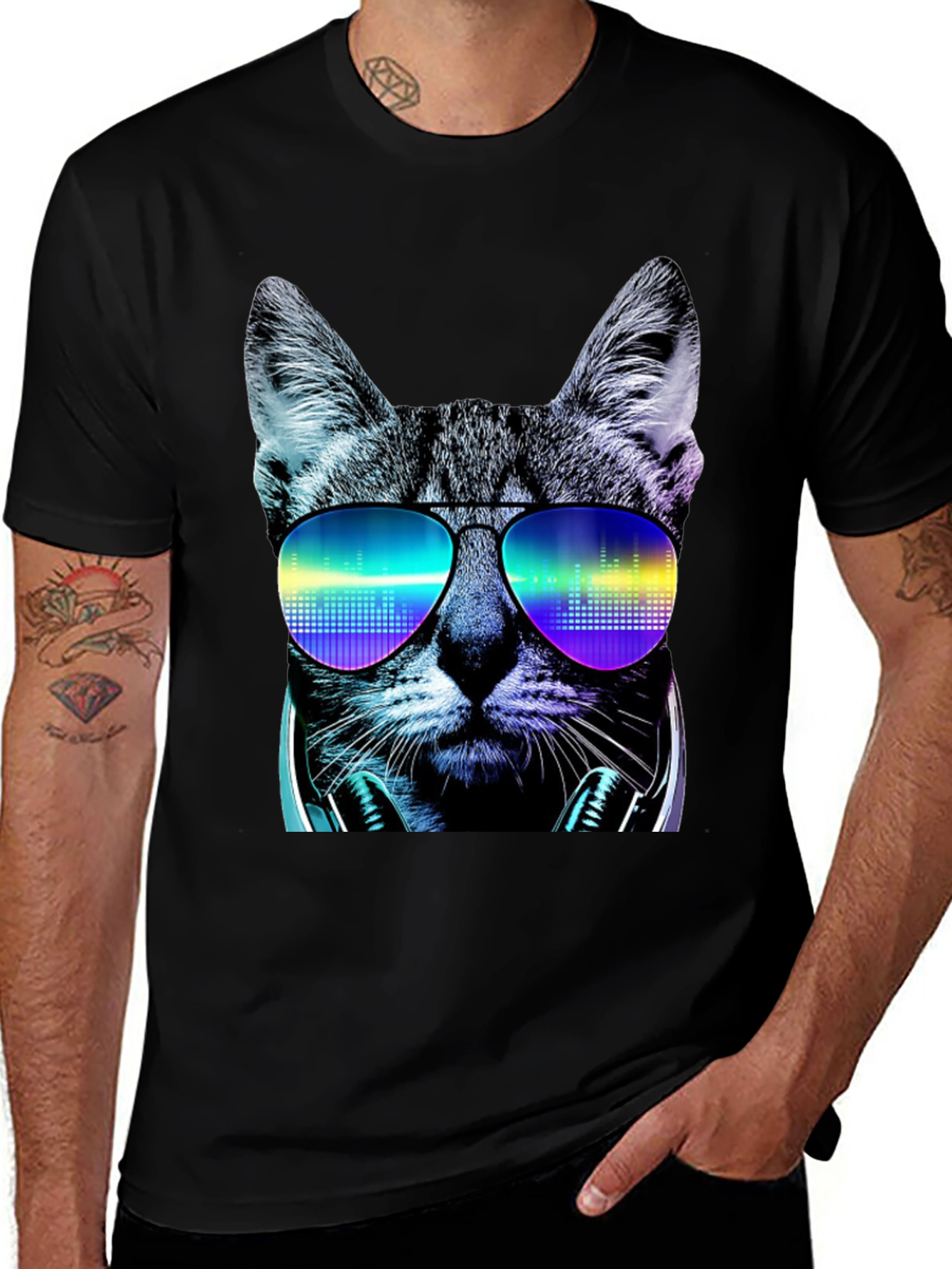 Variant 28 of Cool Cat DJ T-Shirt