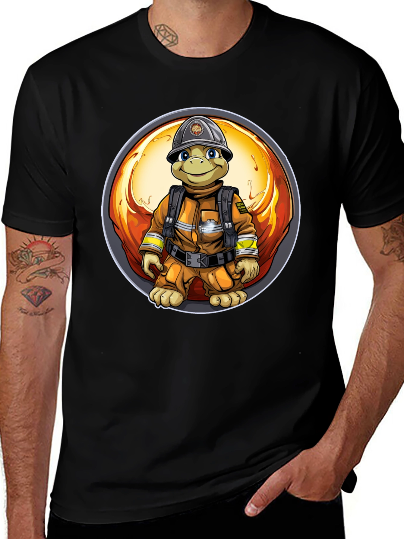 Variant 30 of Turtle Firefighter T-Shirt