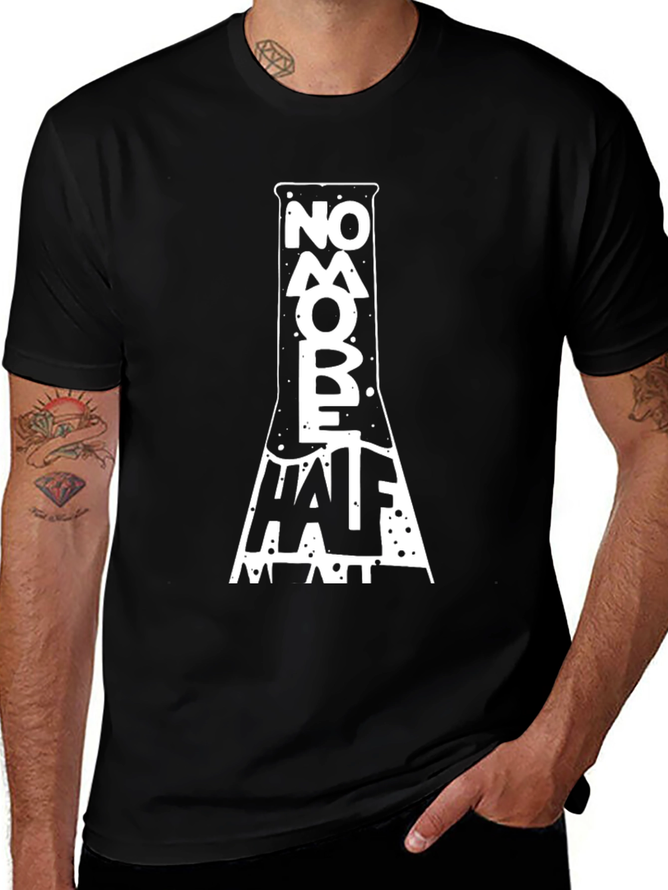 Variant 7 of No More Half Measures T-Shirt - Black Graphic Tee
