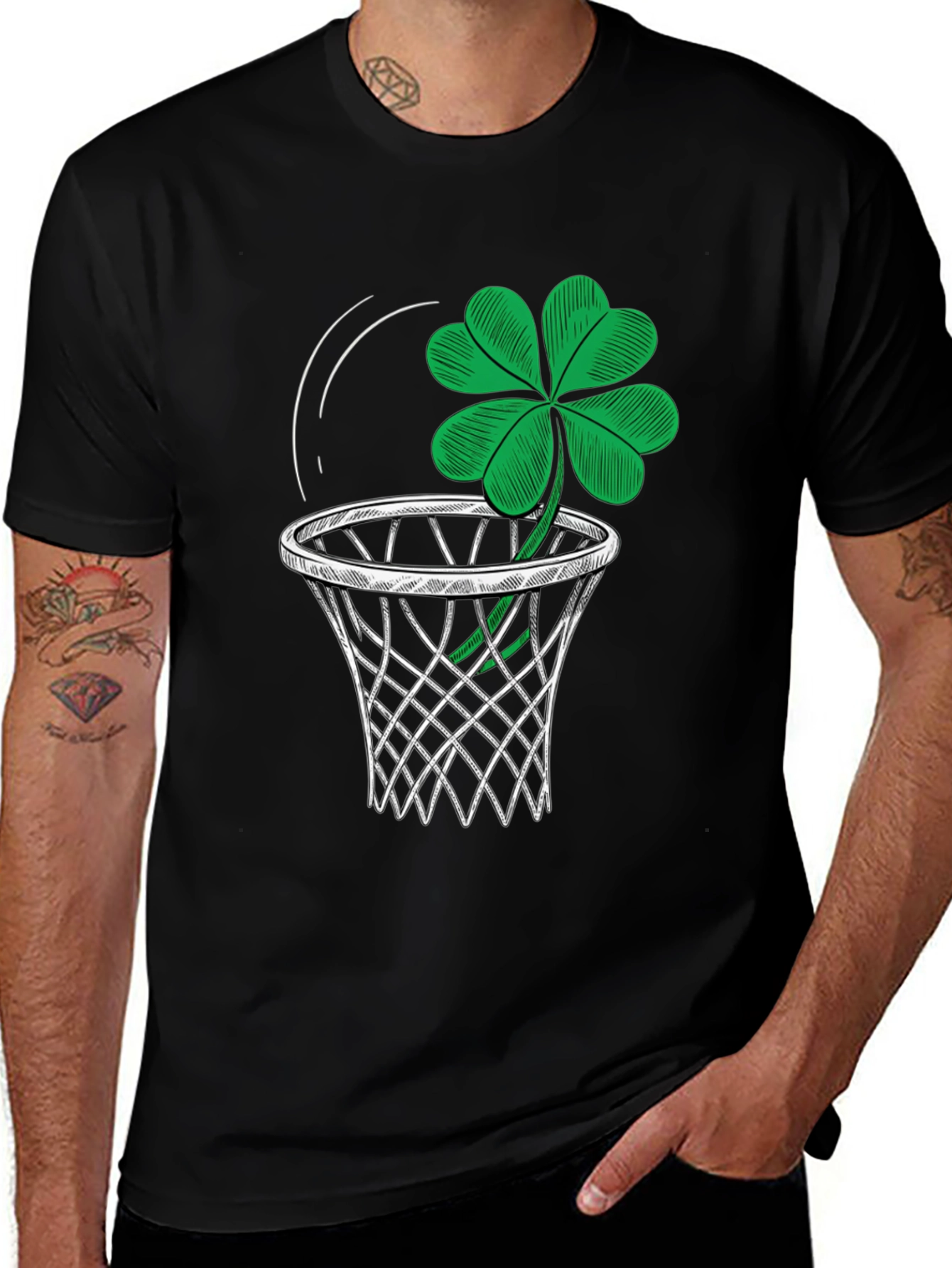 Variant 16 of Lucky Clover Basketball T-Shirt