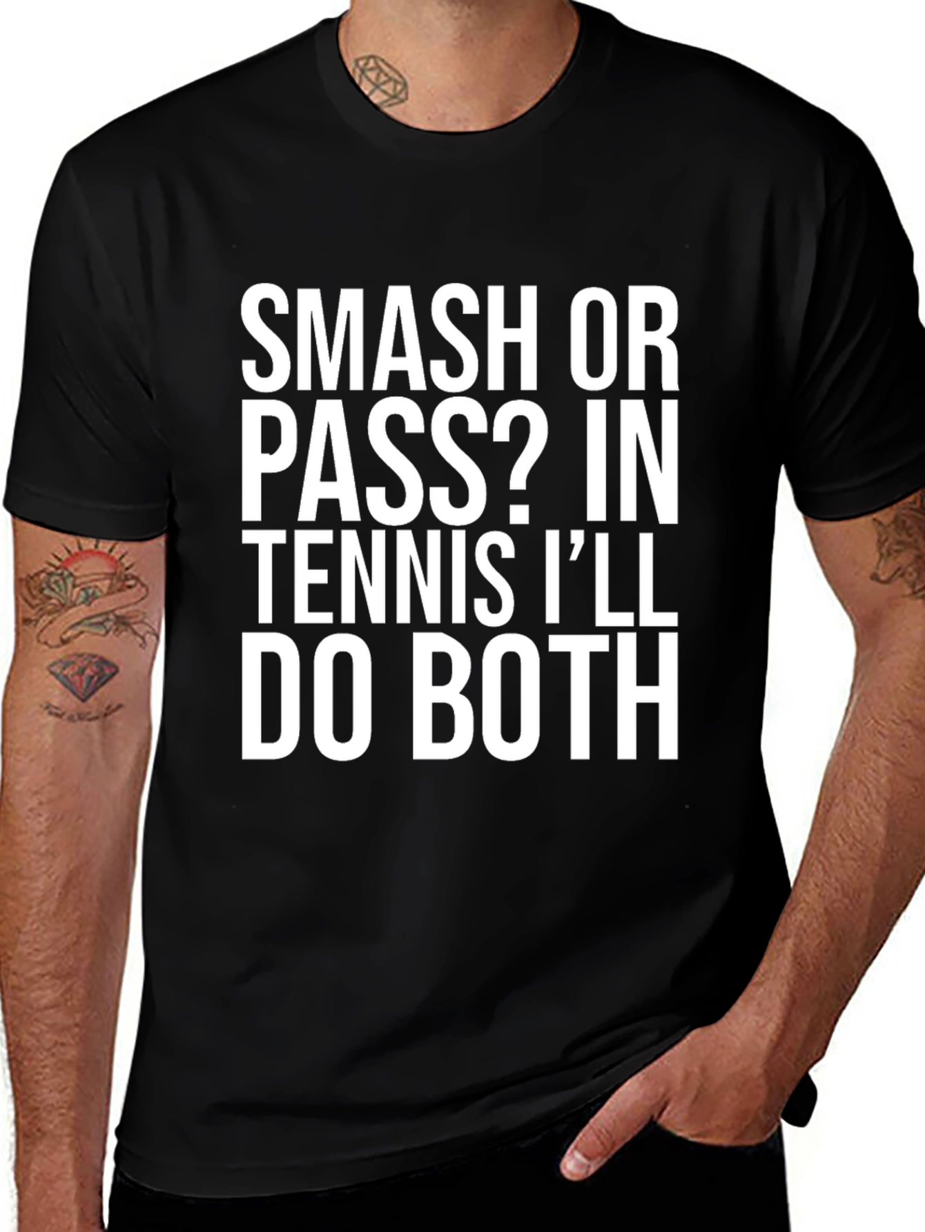 Variant 30 of Smash or Pass Tennis Humor Graphic Tee