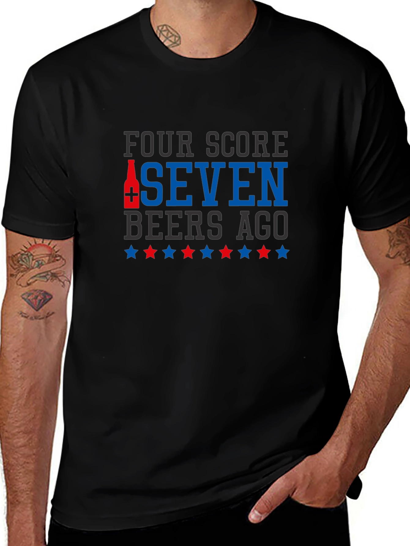 Variant 8 of Four Score Seven Beers Ago T-Shirt