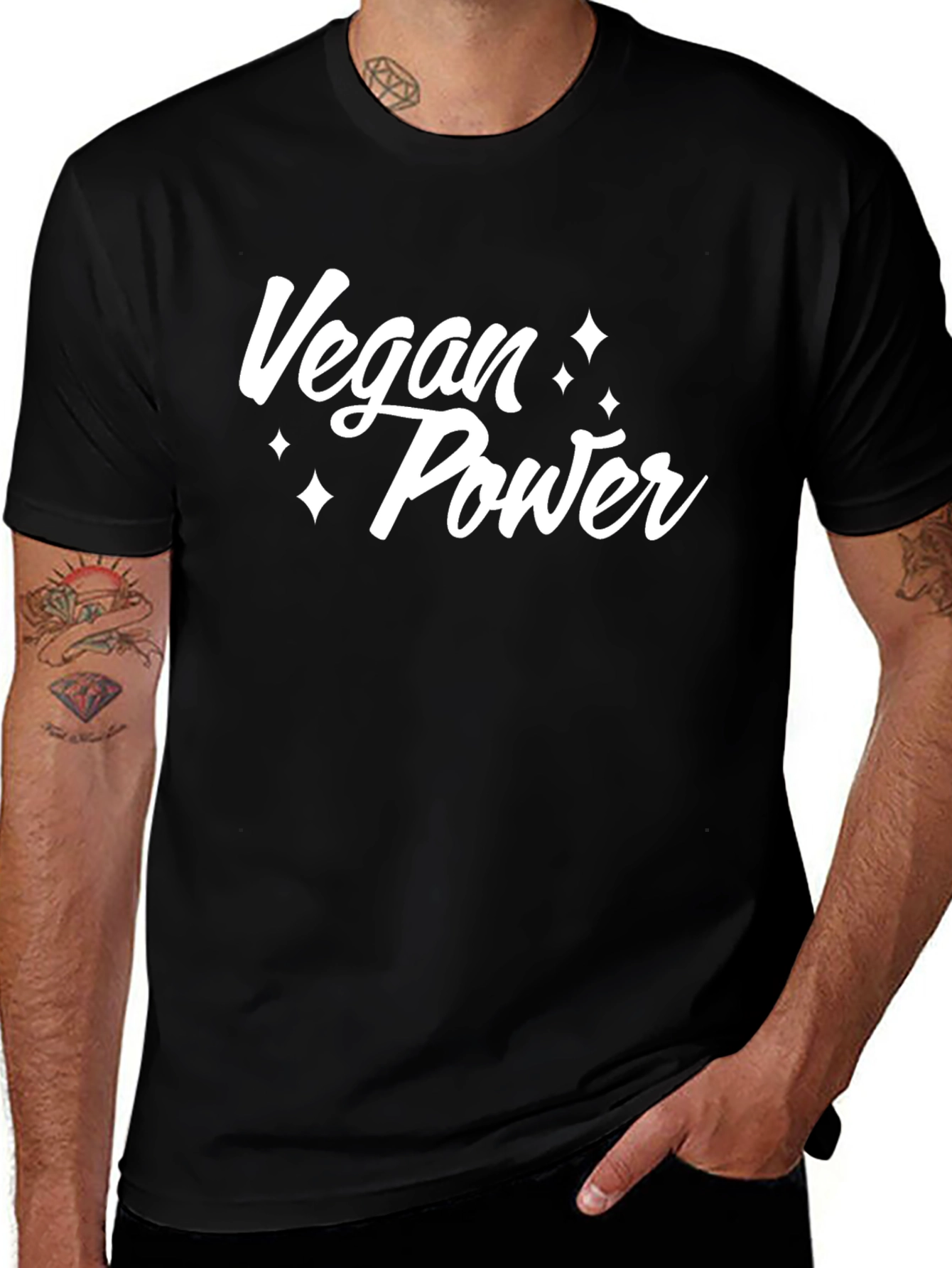 Variant 8 of Vegan Power T-Shirt - Black