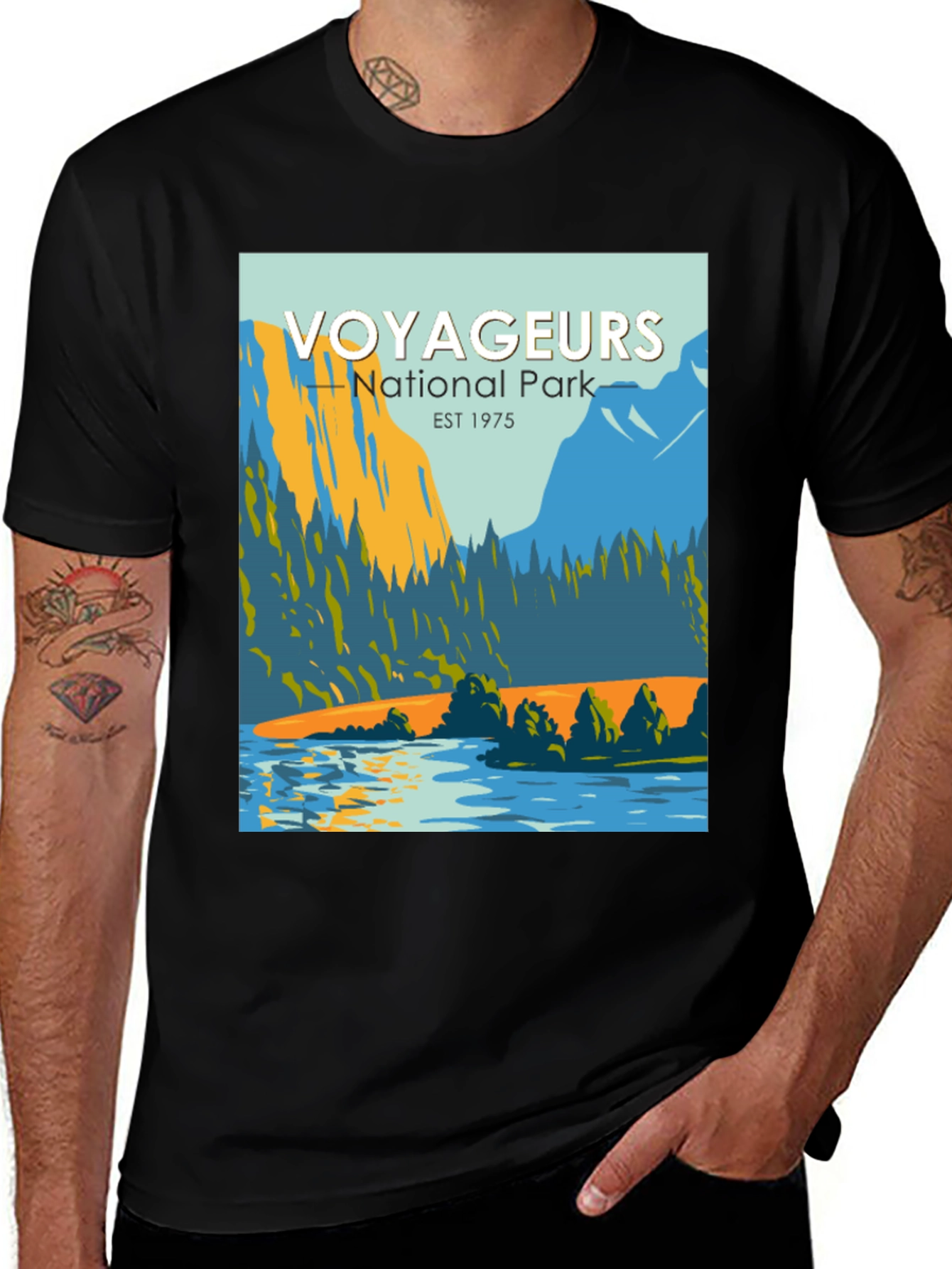 Variant 15 of Voyageurs National Park Graphic Tee - Black