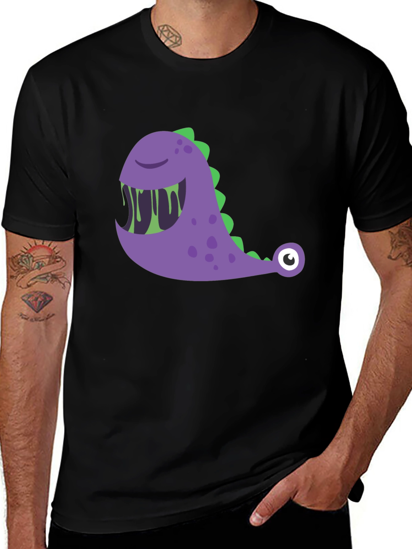 Variant 23 of Monster Graphic Tee - Funny Cartoon Design