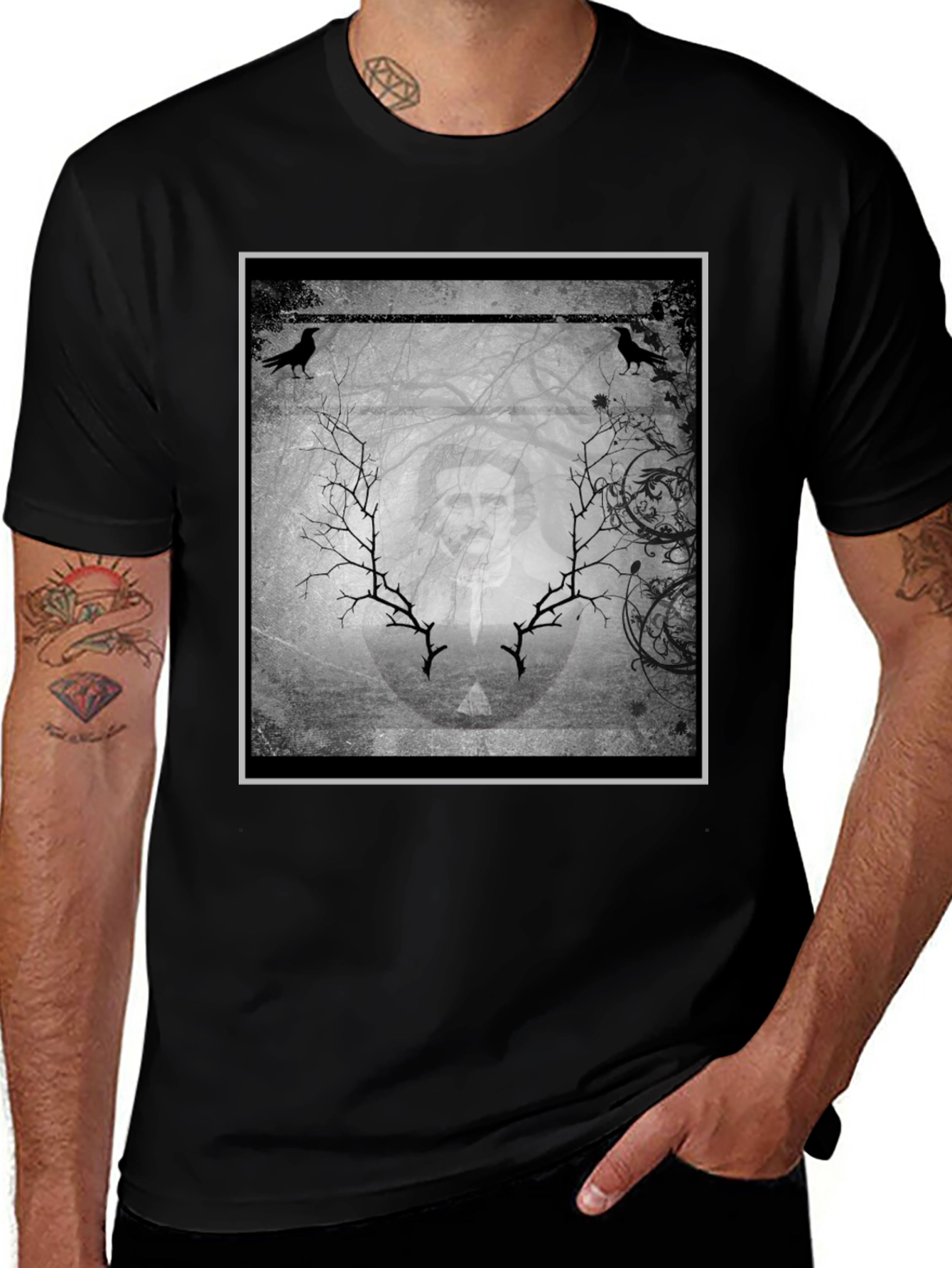 Edgar Allan Poe Raven T-Shirt