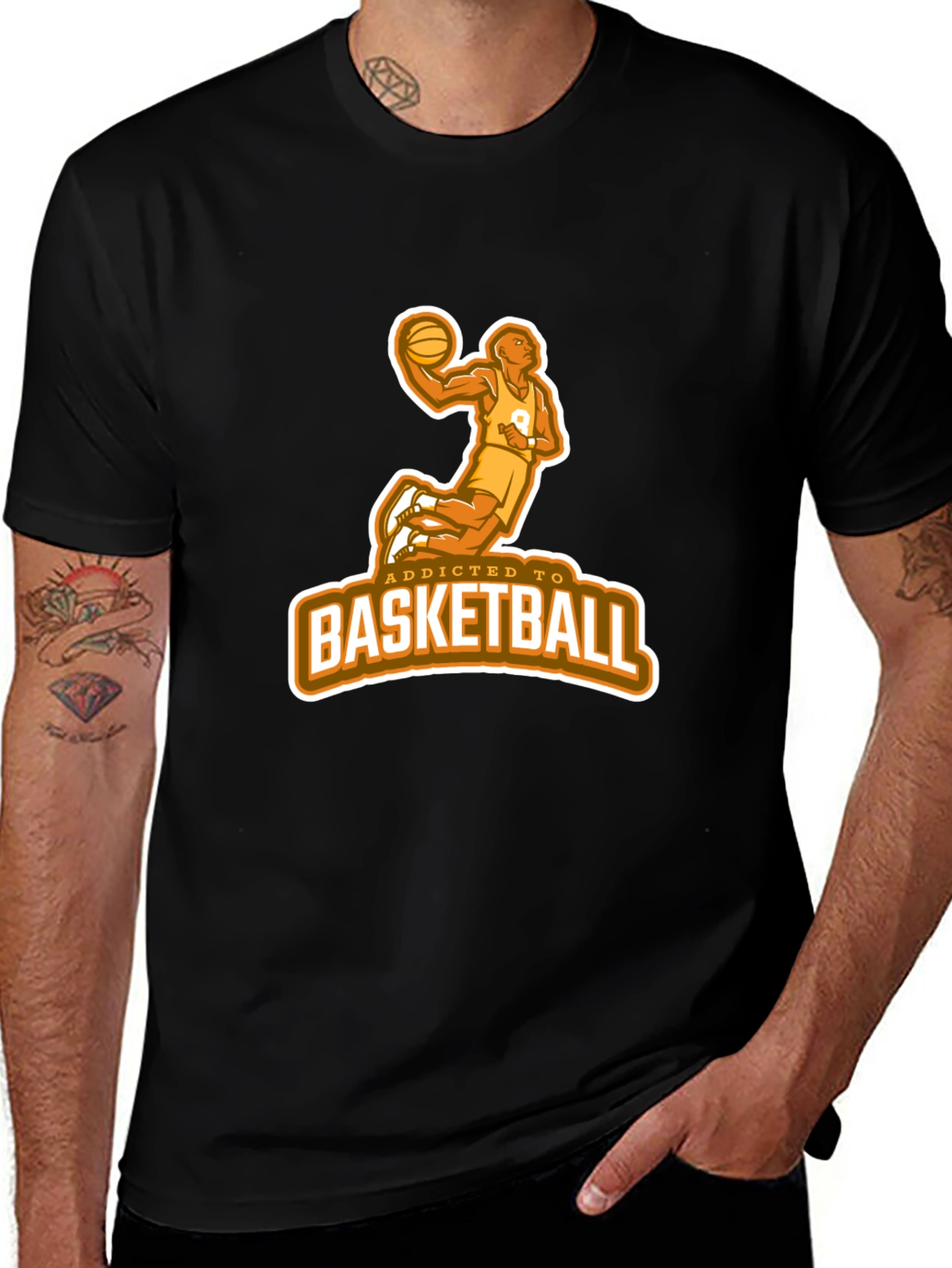 Variant 25 of Addicted to Basketball Graphic T-Shirt