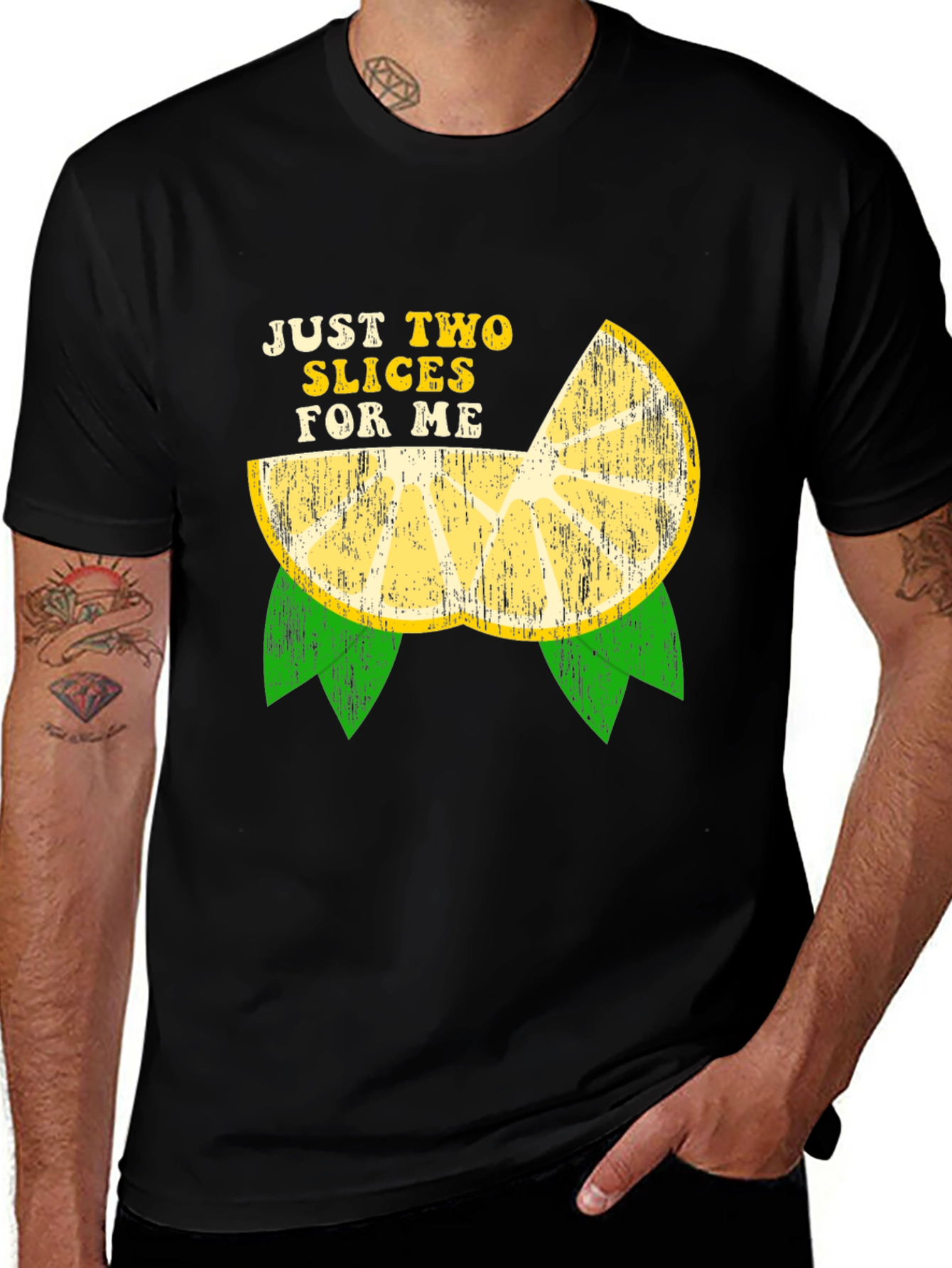 Variant 3 of Just Two Slices For Me Funny Lemon Graphic T-Shirt