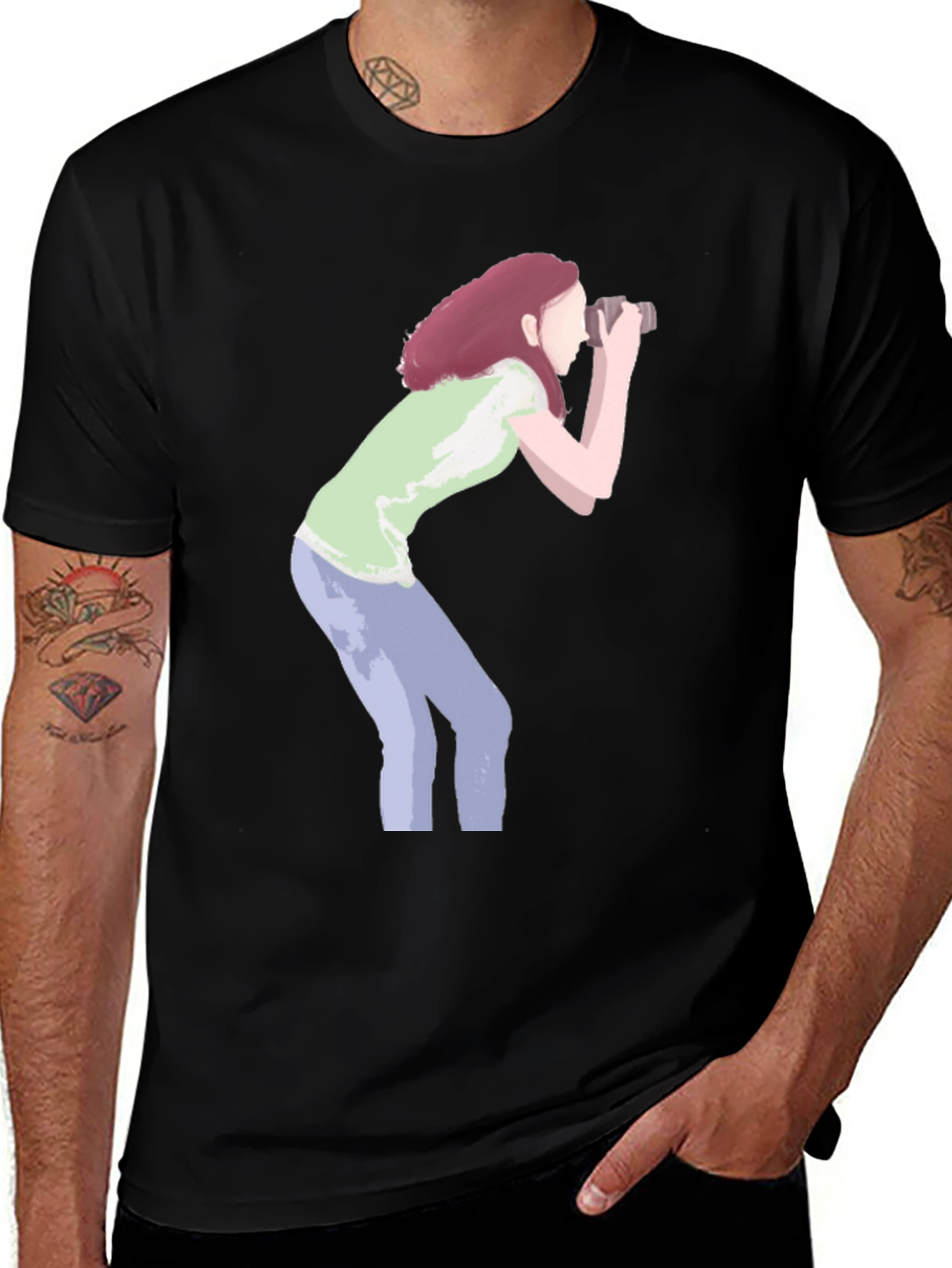 Variant 2 of Photographer Graphic Tee - Unisex Black T-Shirt