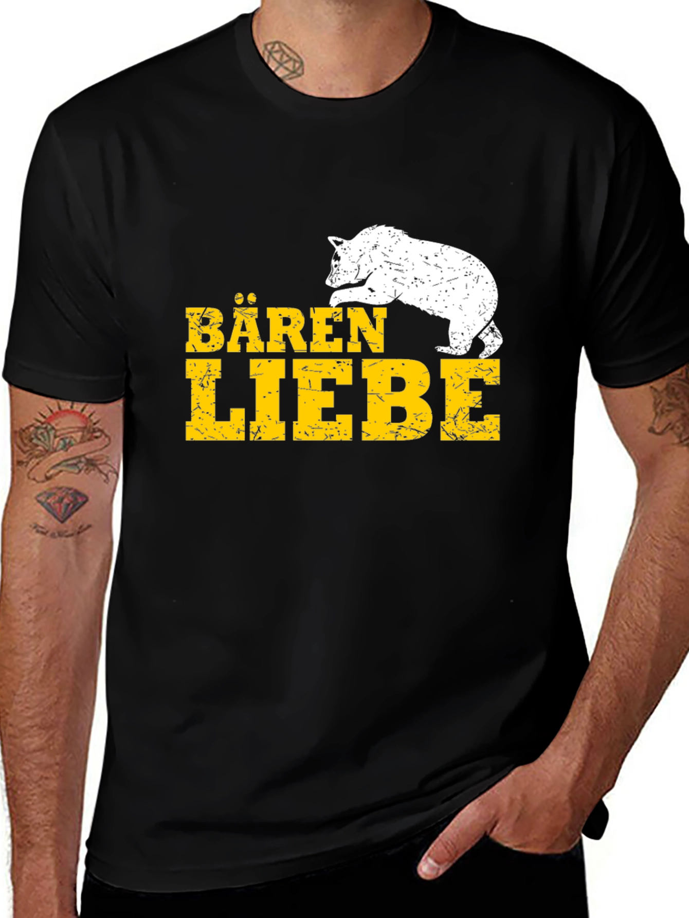 Black Bären Liebe Bear Graphic T-Shirt main image