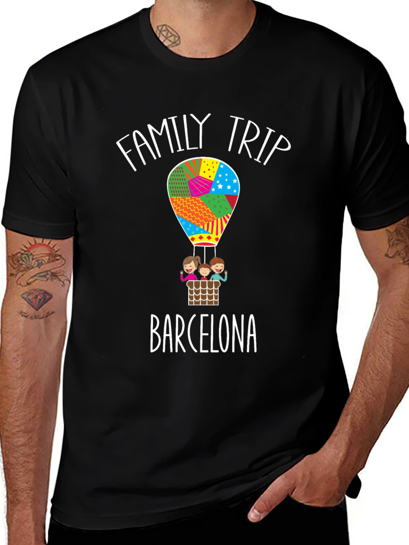 Variant 22 of Family Trip Barcelona Graphic Tee