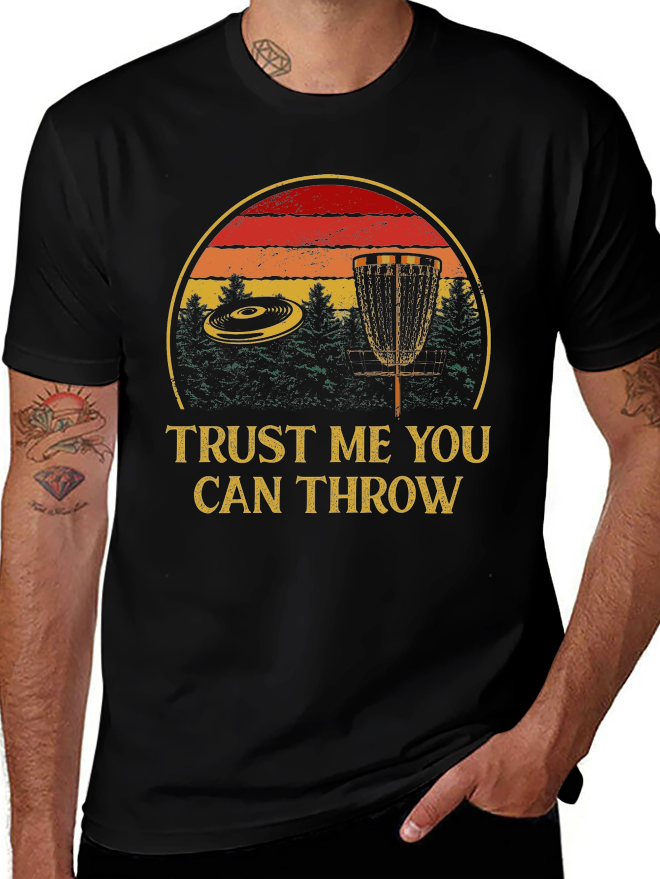 Variant 19 of Trust Me You Can Throw Disc Golf Graphic Tee