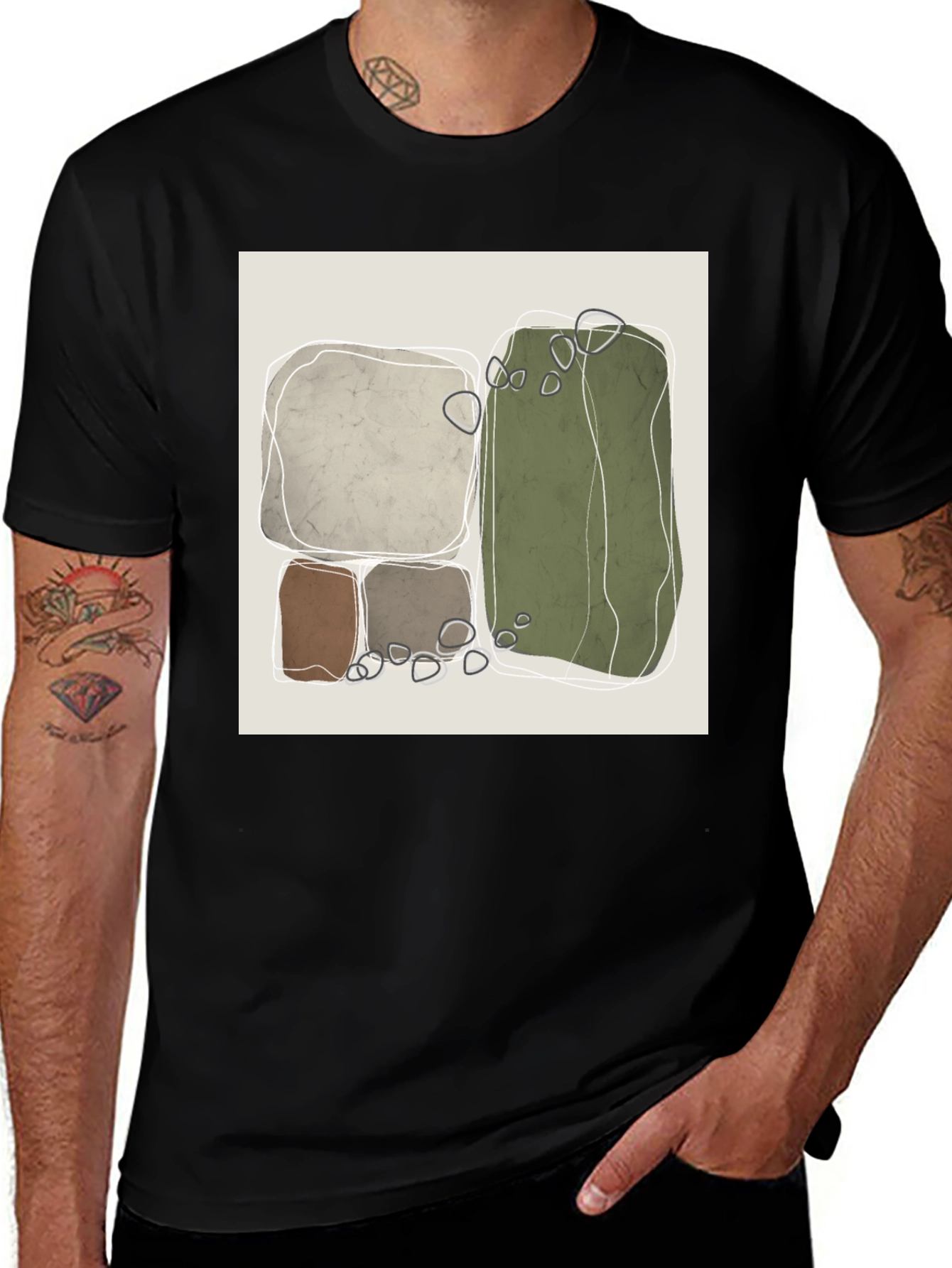 Variant 13 of Abstract Block Print T-Shirt