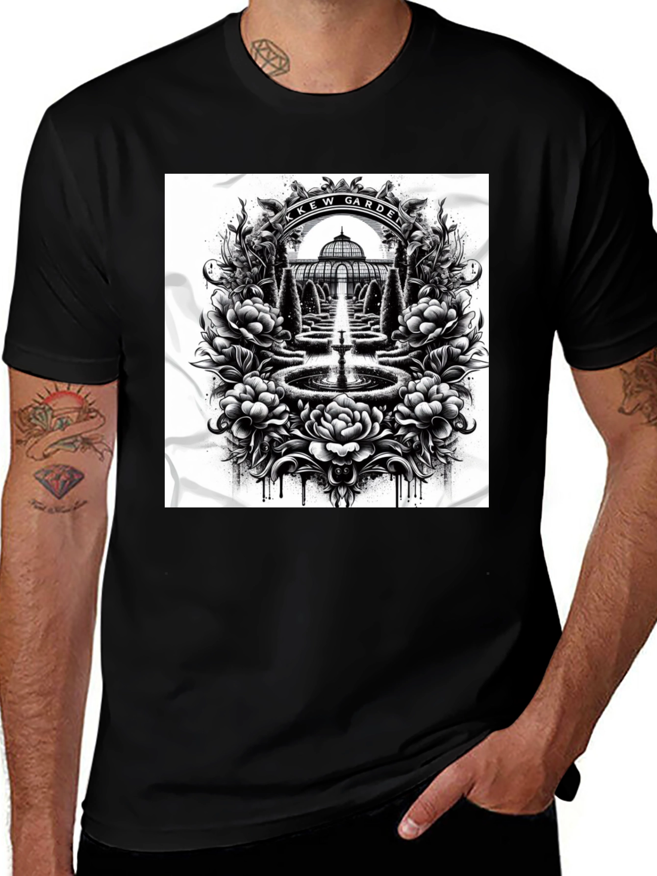 Variant 10 of Kew Garden Black T-Shirt
