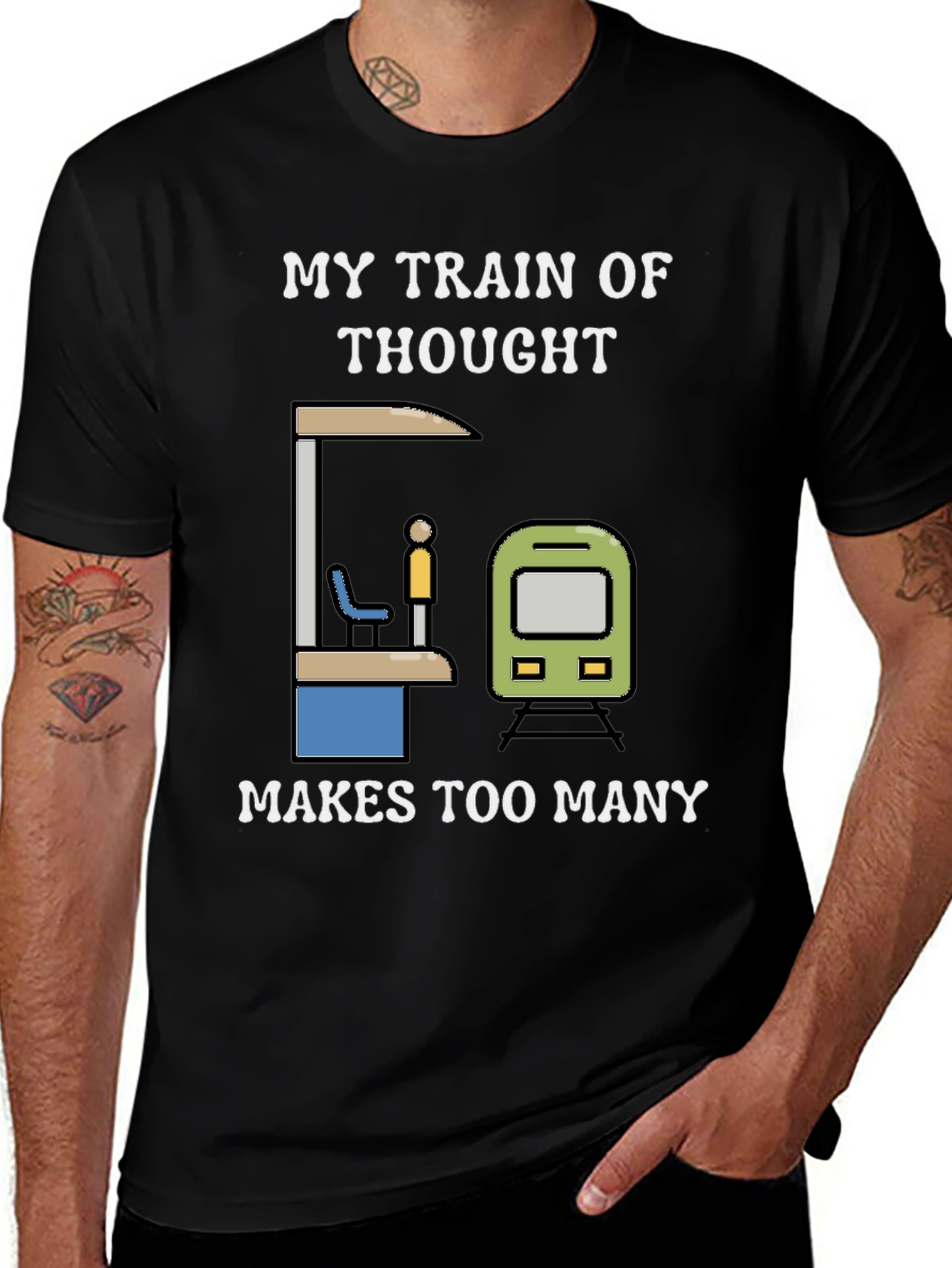 Variant 12 of Train of Thought Graphic Tee