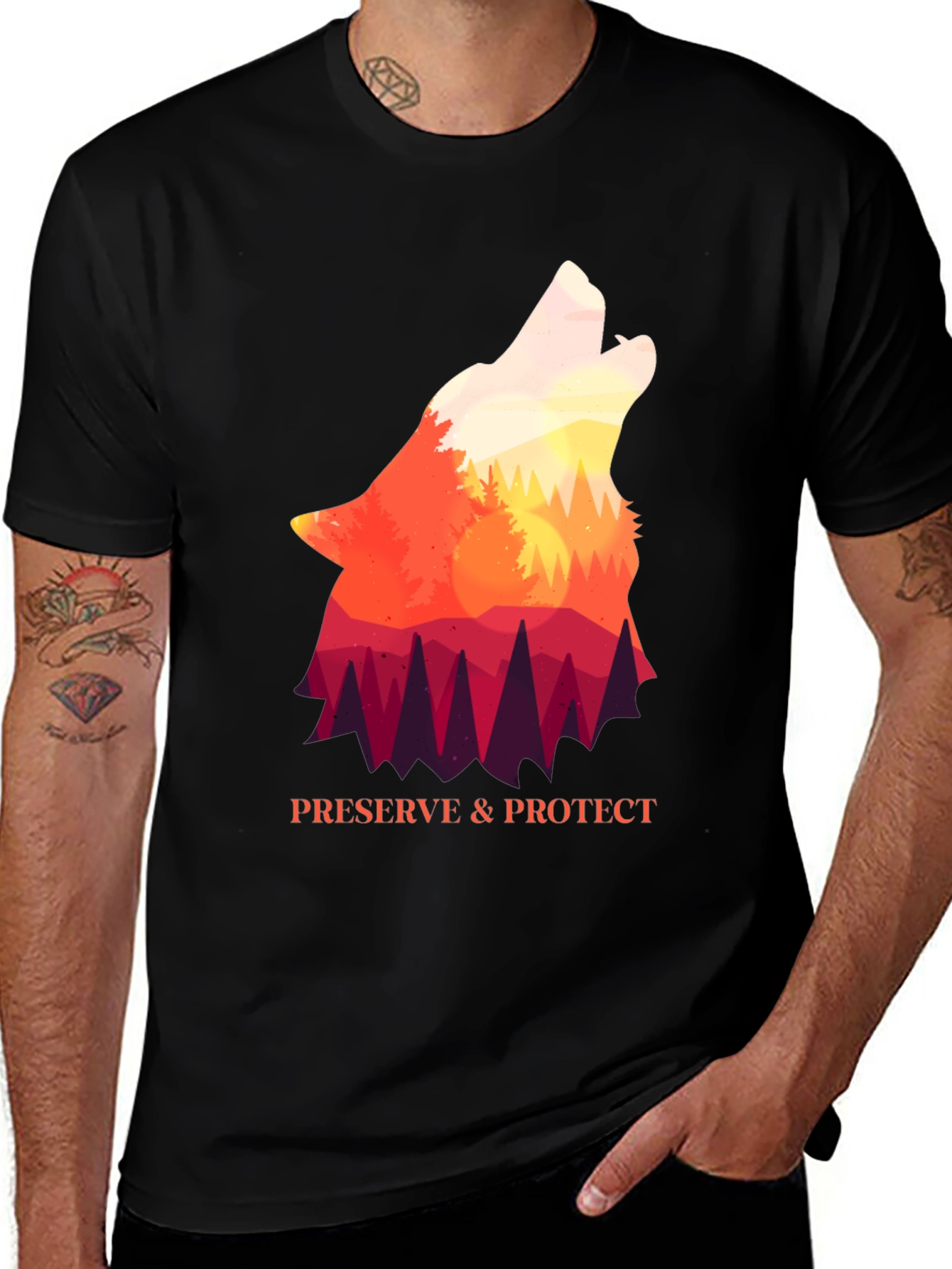 Wolf Preserve & Protect Graphic T-Shirt
