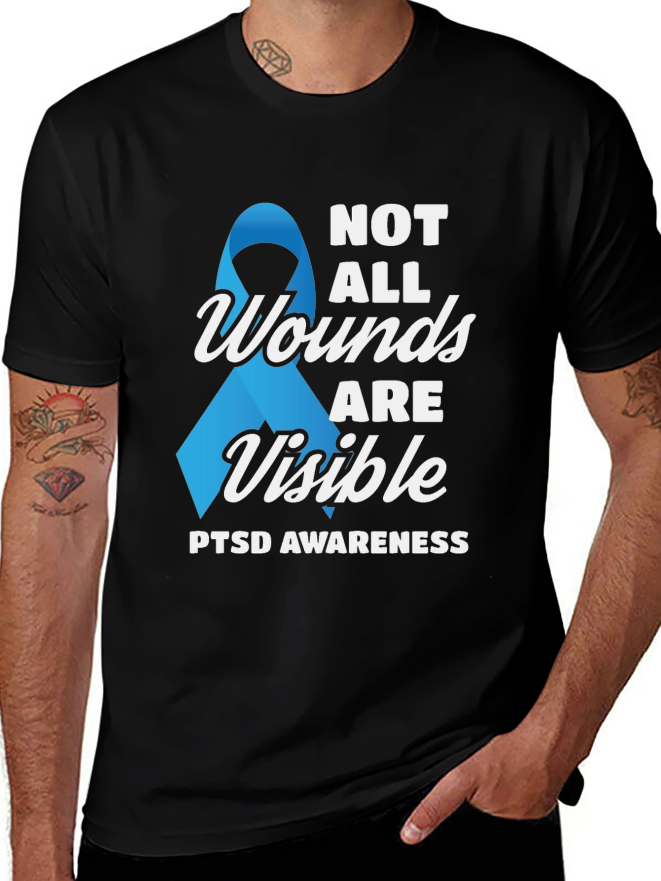 PTSD Awareness T-Shirt - Not All Wounds Are Visible