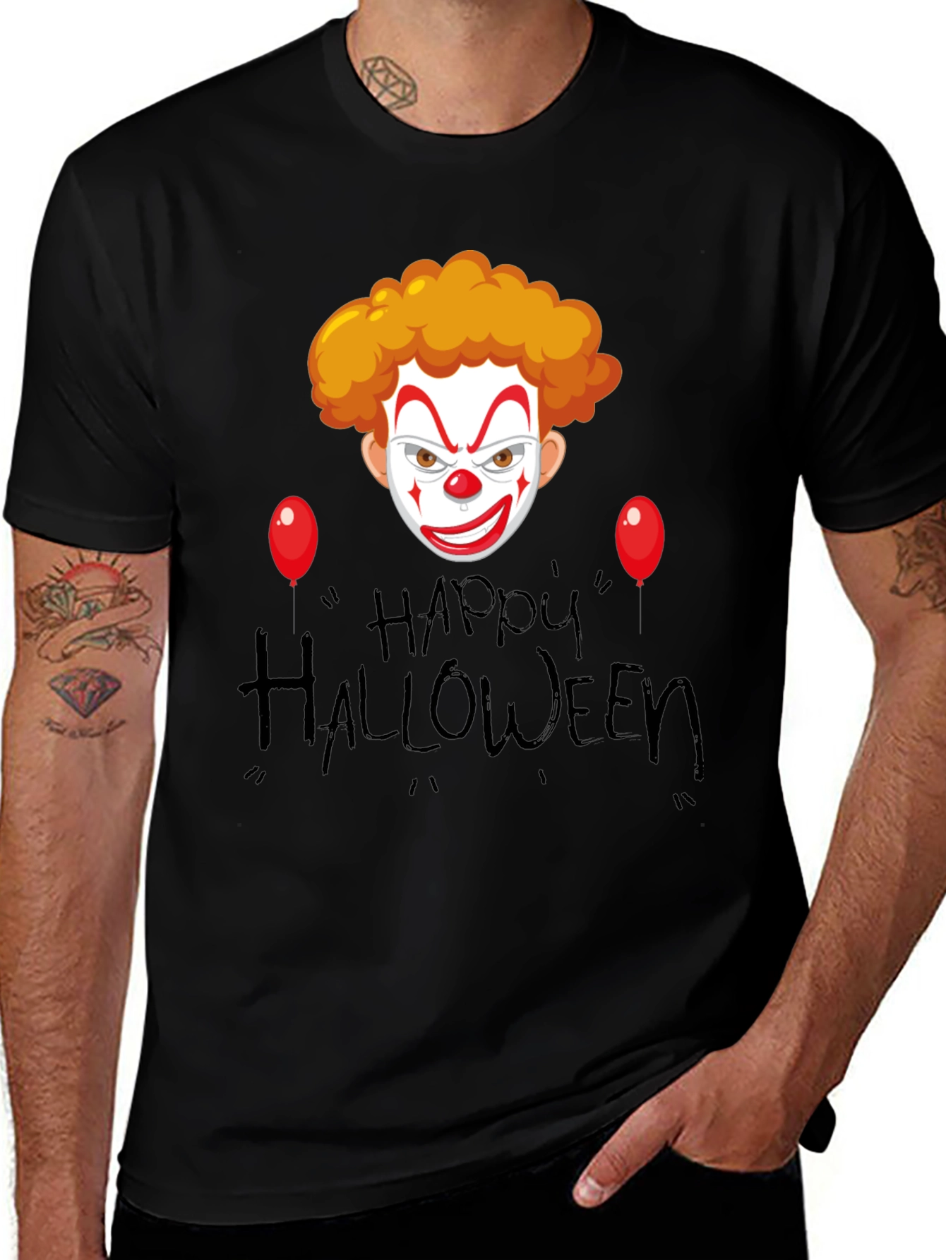 Happy Halloween Clown Graphic Tee