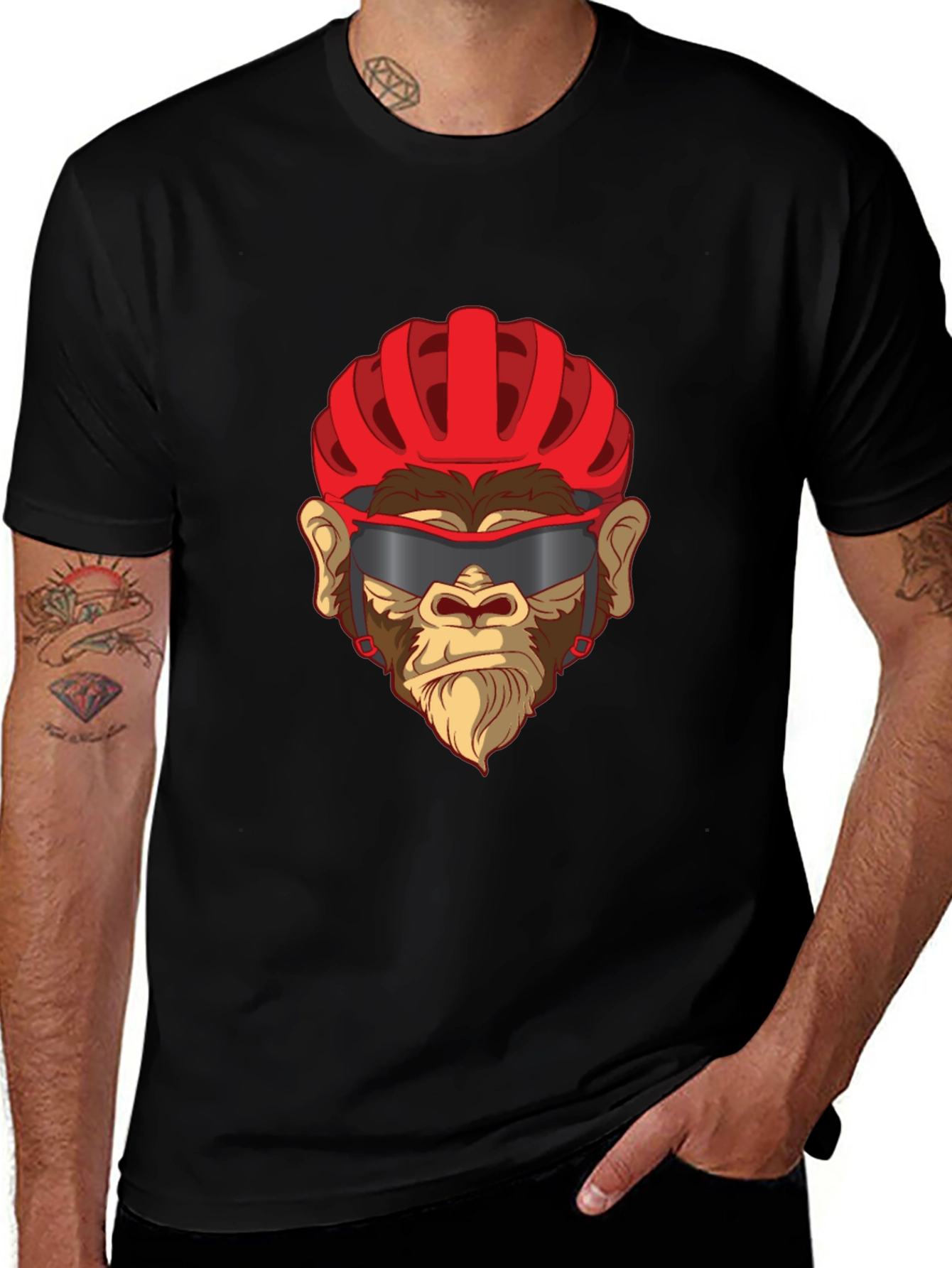 Variant 25 of Cool Ape Cyclist Graphic T-Shirt