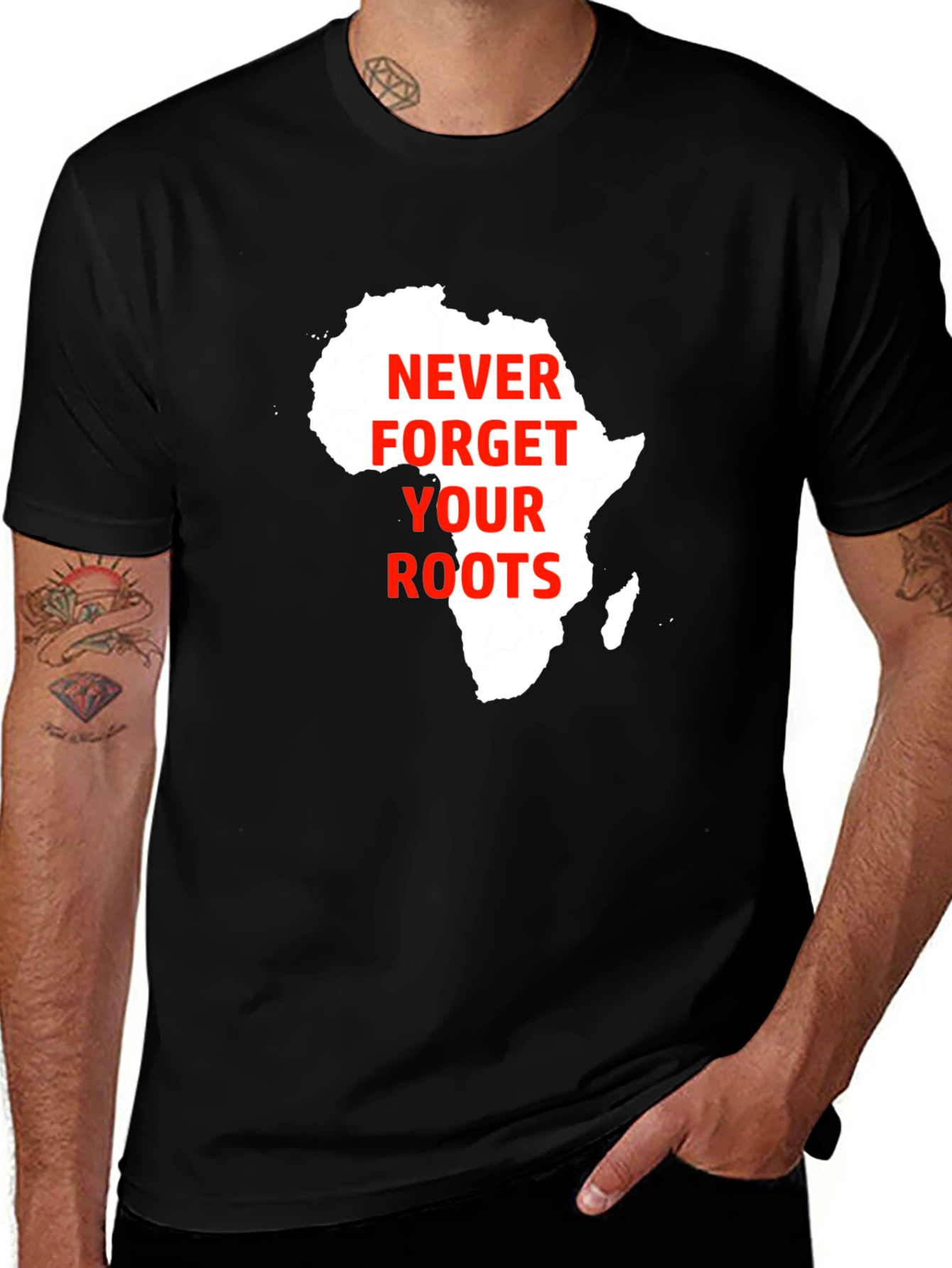 Africa Roots T-Shirt - Black