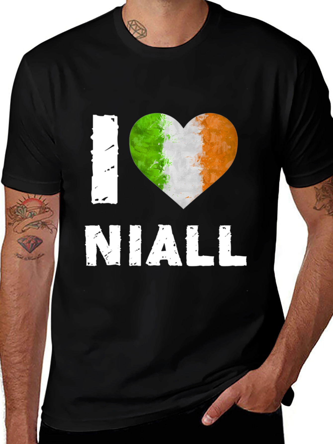 I Heart Niall - Irish Flag Heart T-Shirt