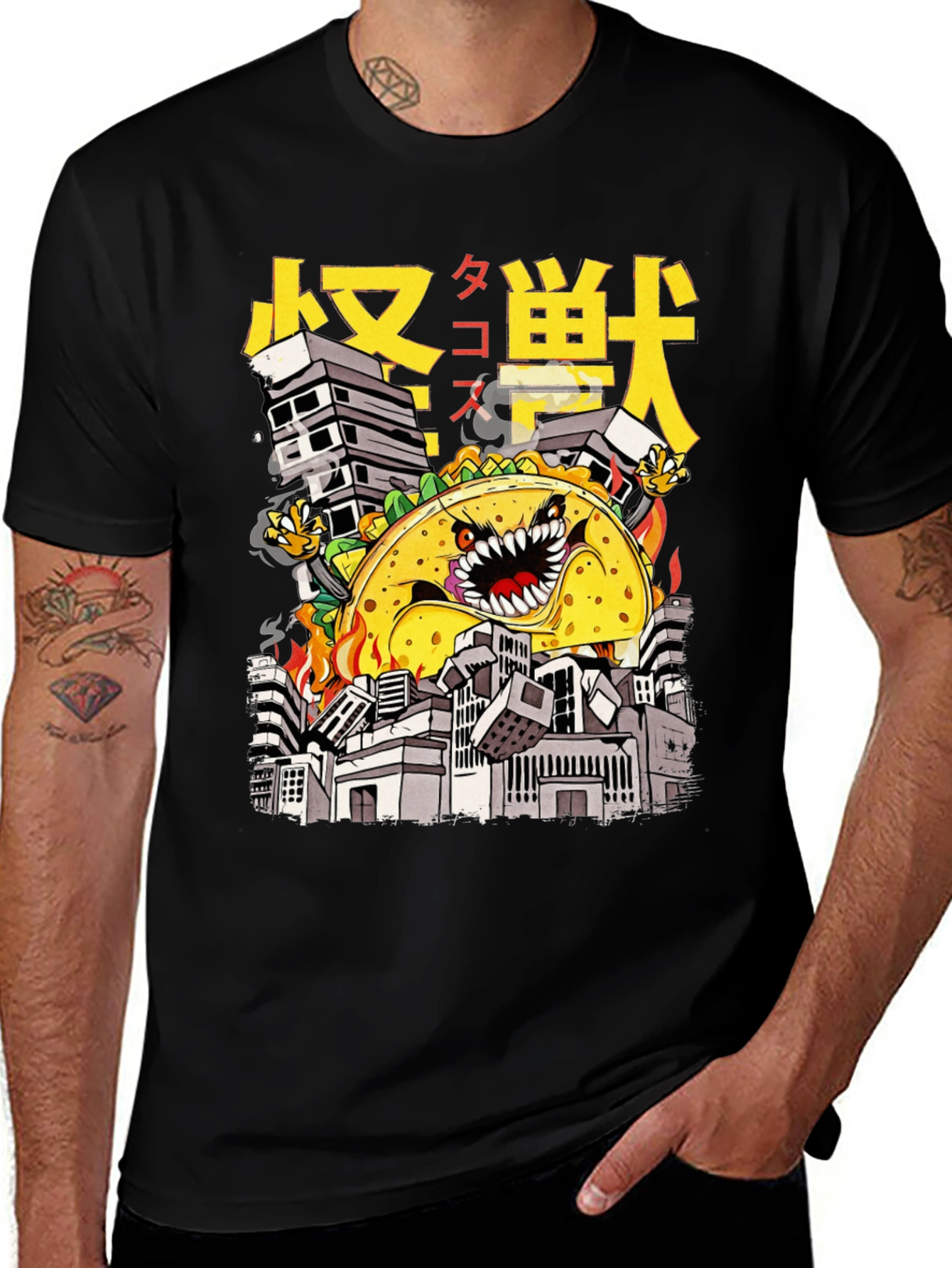 Variant 22 of Taco Monster Attack T-Shirt