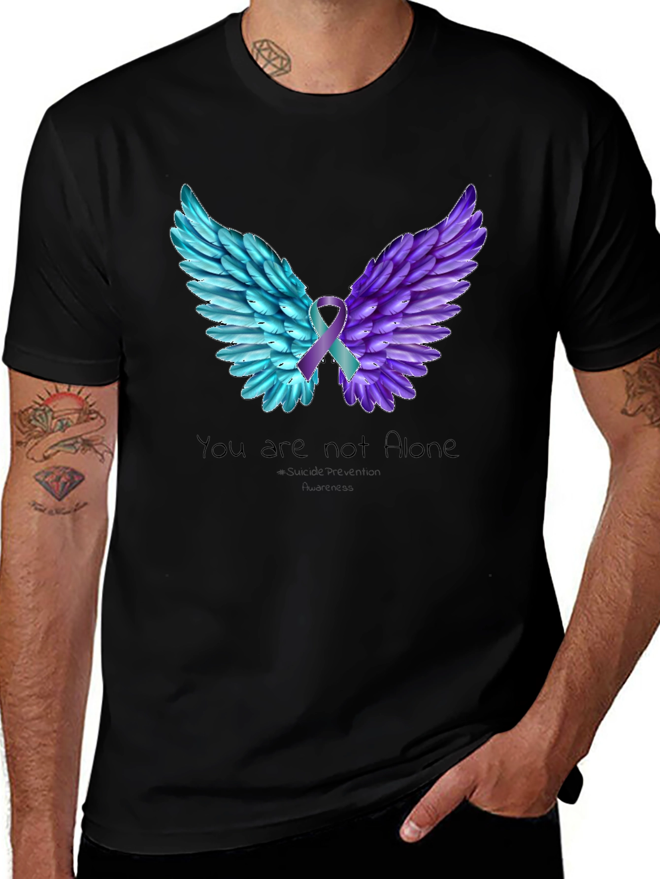 Variant 19 of You Are Not Alone Wings T-Shirt