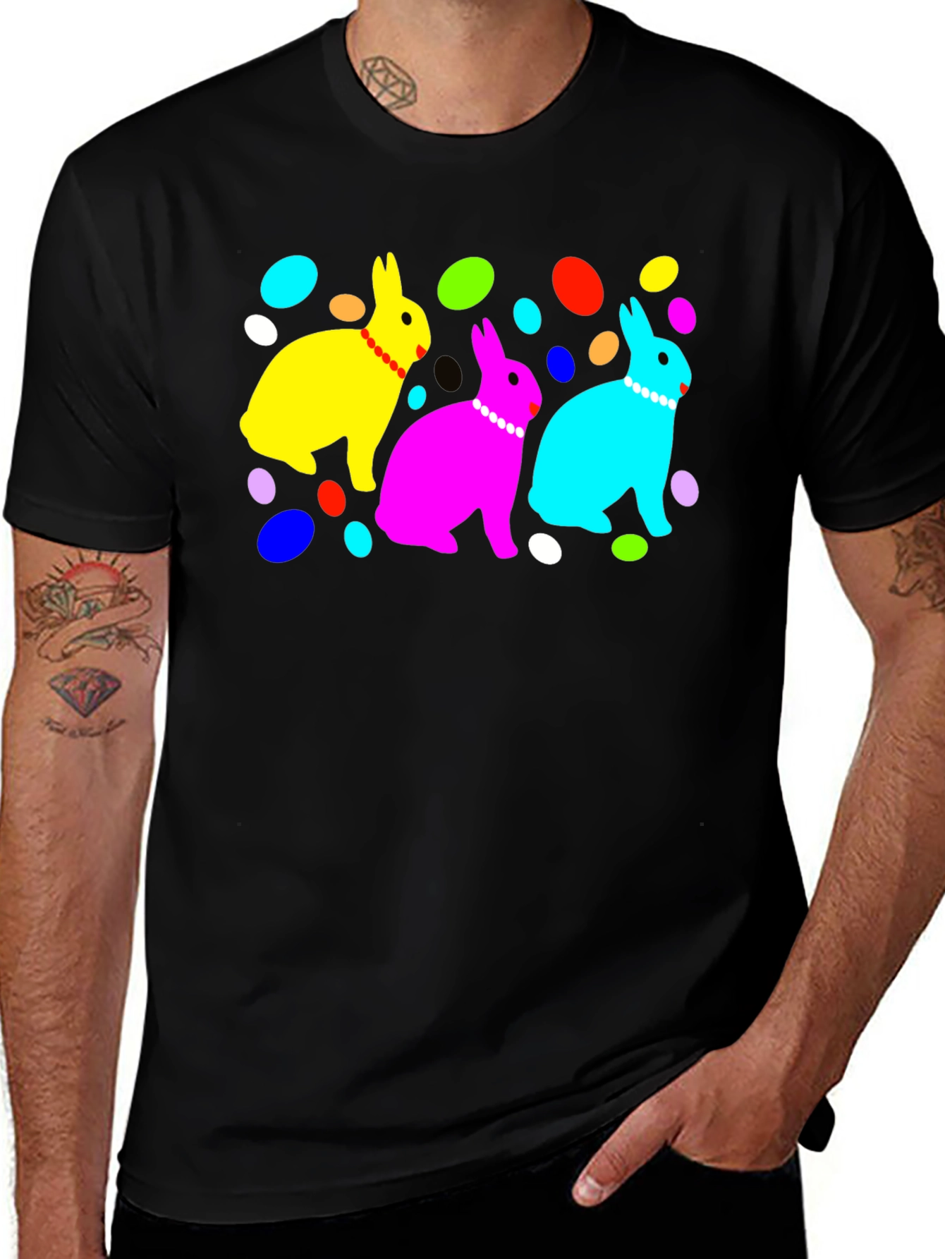 Variant 19 of Vibrant Easter Bunny Graphic Tee