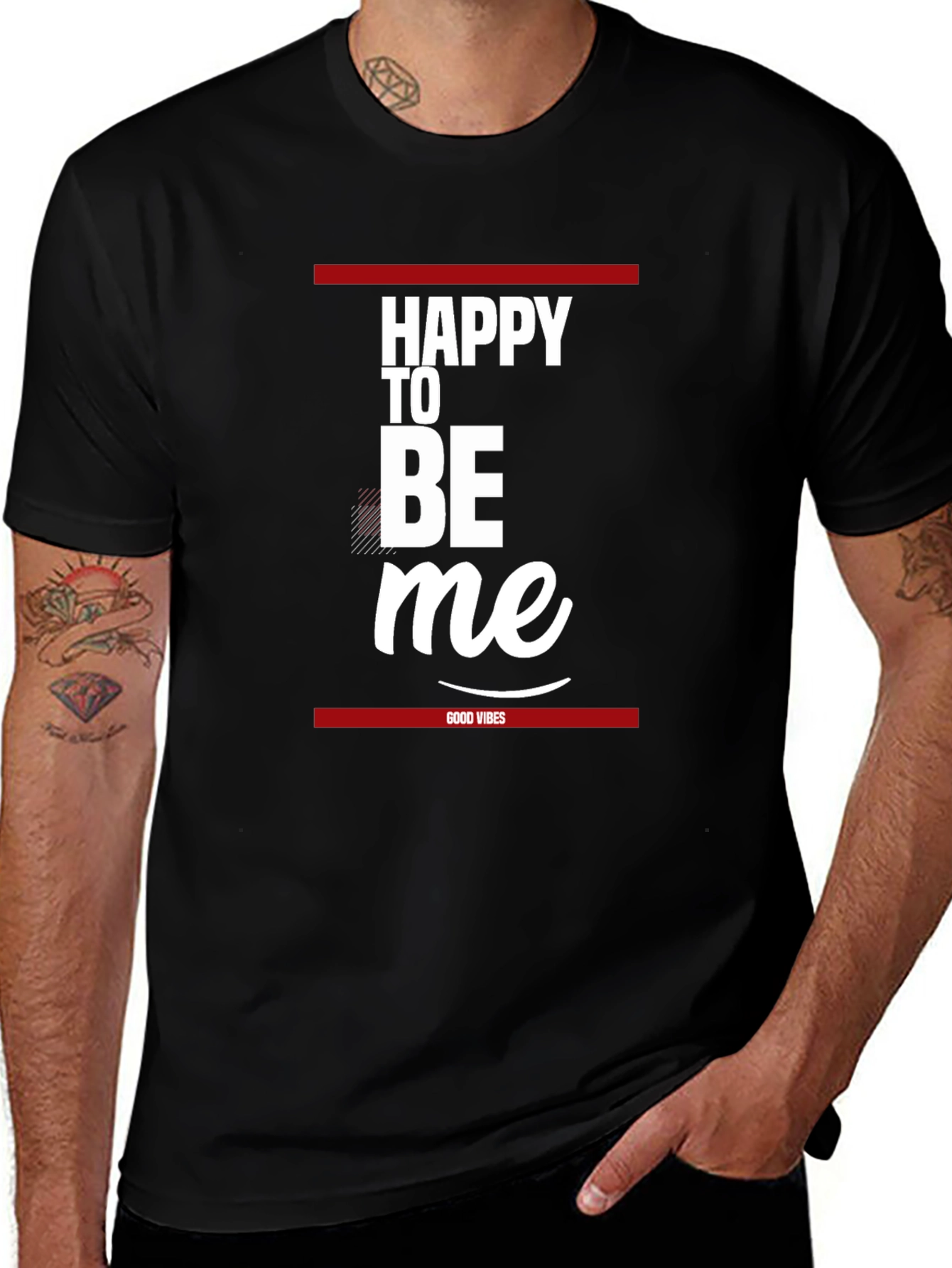 Variant 19 of Happy To Be Me Graphic T-Shirt | Good Vibes
