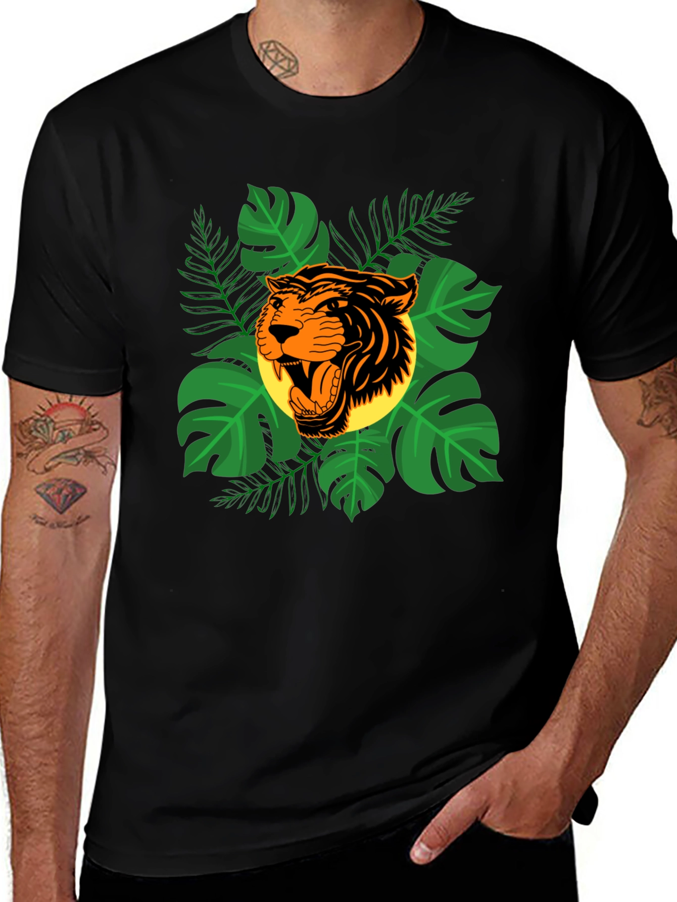 Variant 21 of Tiger Jungle Graphic T-Shirt - Roar into Style!