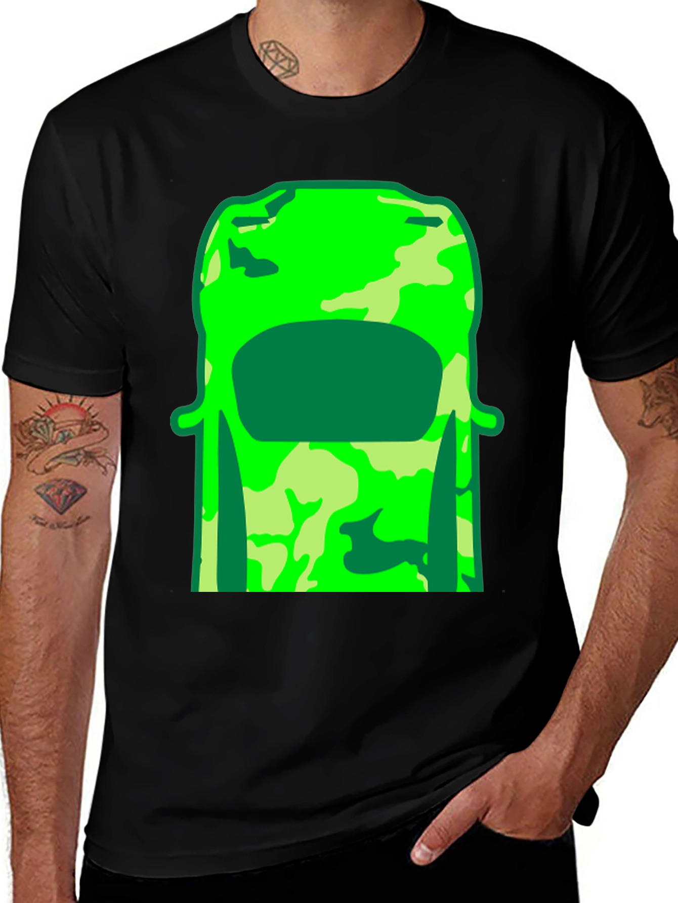 Green Camo Car T-Shirt