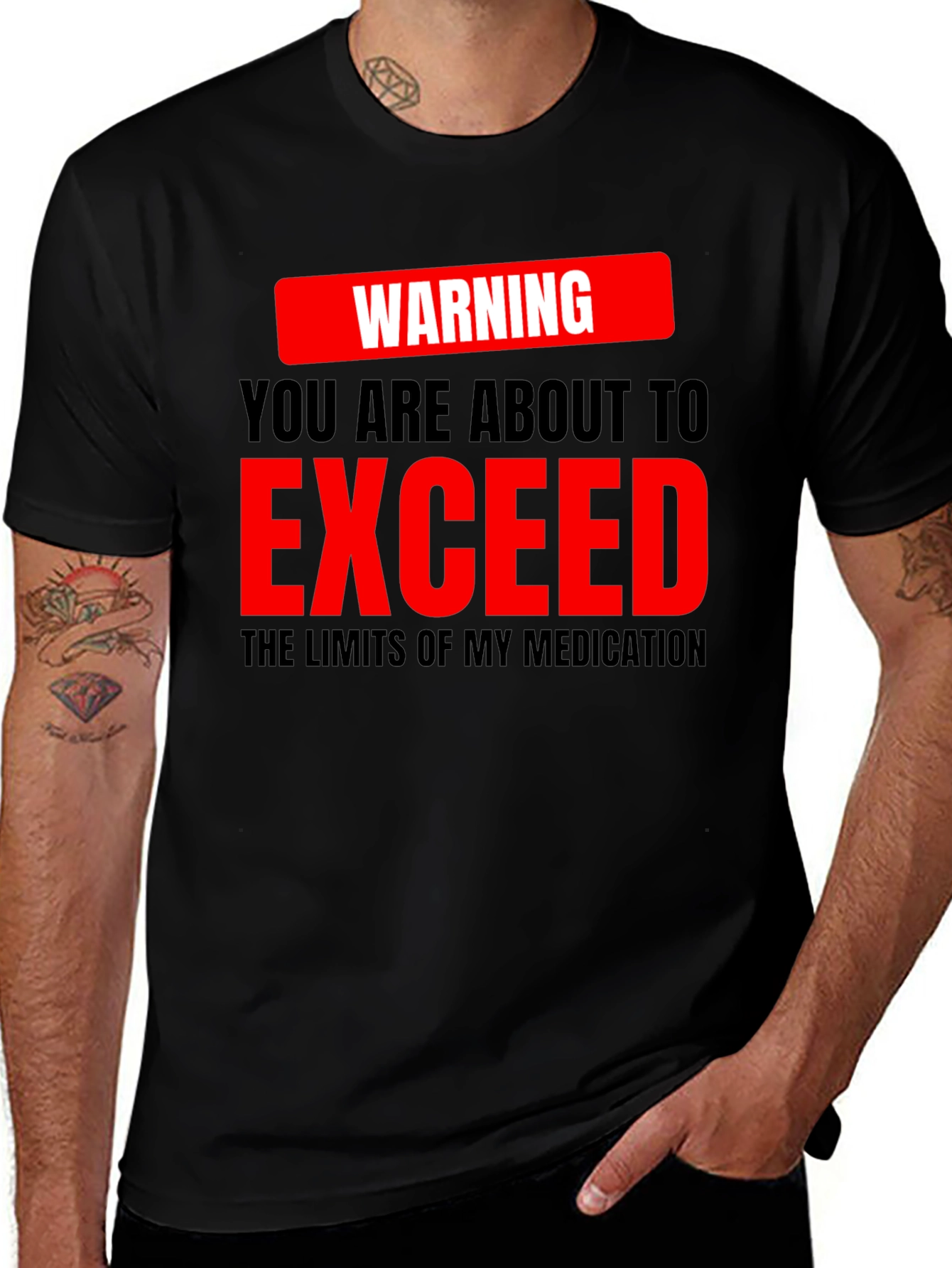 Variant 24 of Warning Exceed Medication Graphic Tee