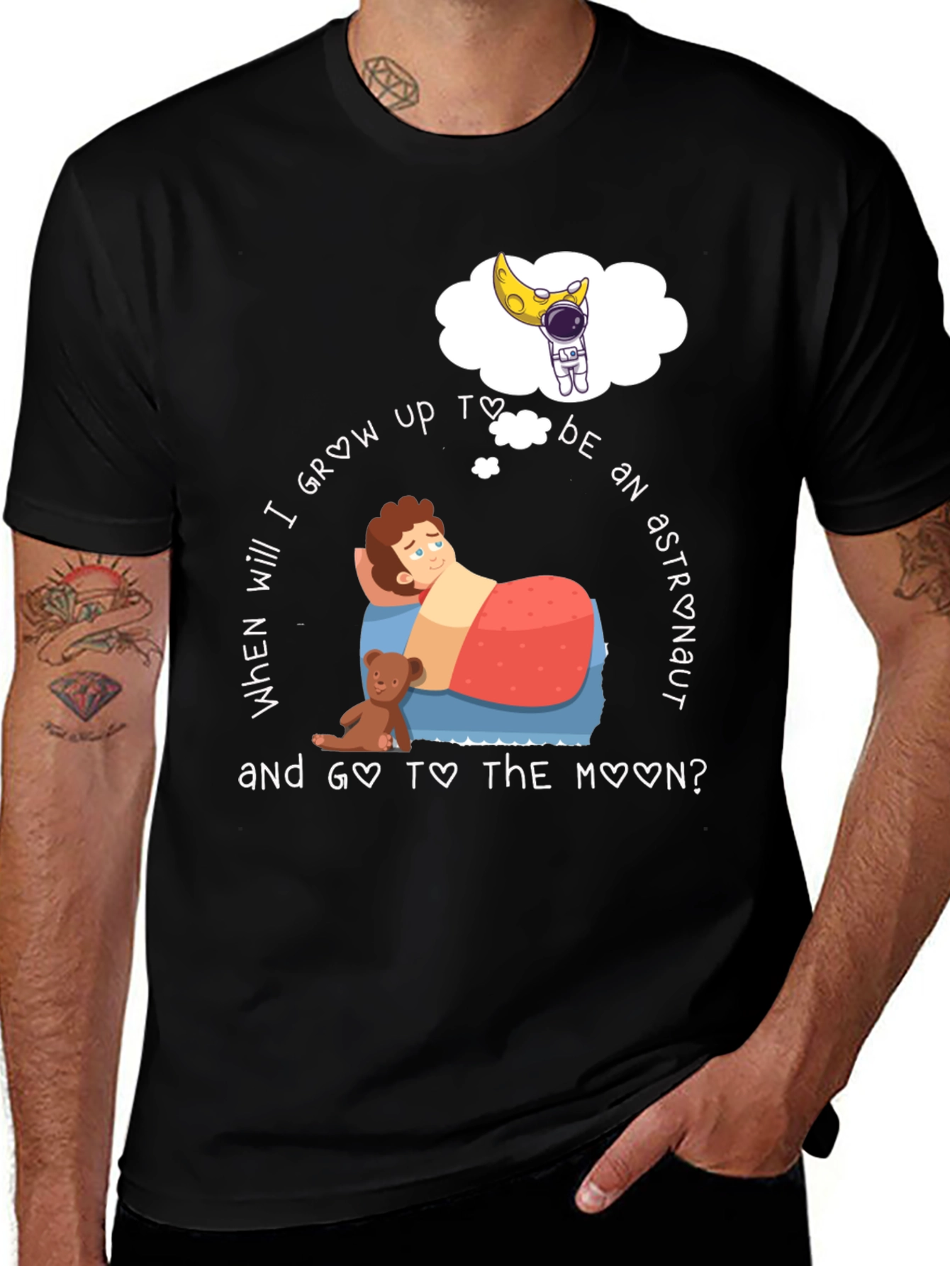 Astronaut Dreamer T-Shirt, Space Lover Tee
