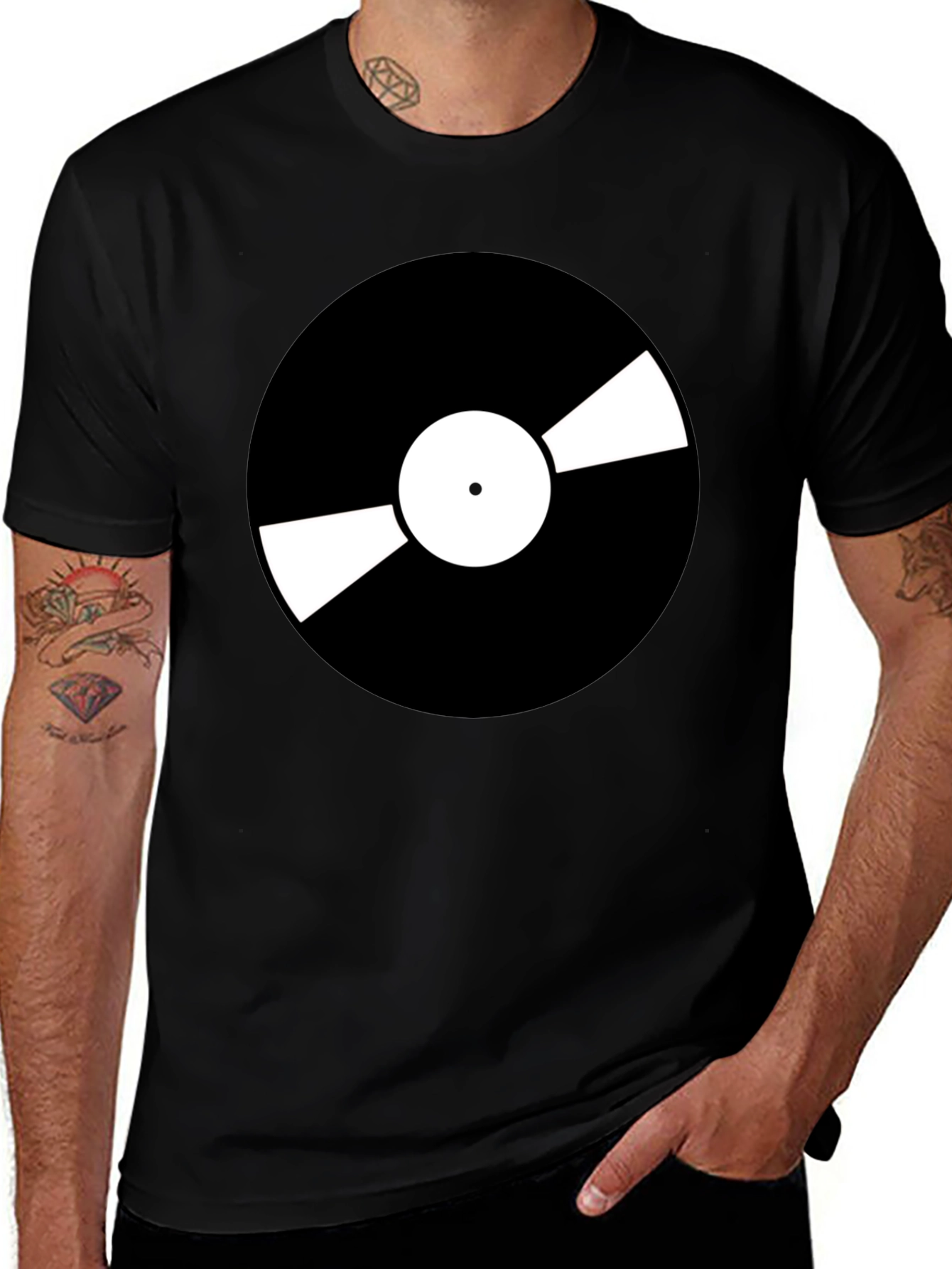 Variant 3 of Retro Vinyl Record Graphic T-Shirt - Cool Music Lover Tee